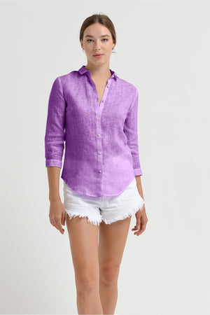 Valerie Shirt in Linen - Morado