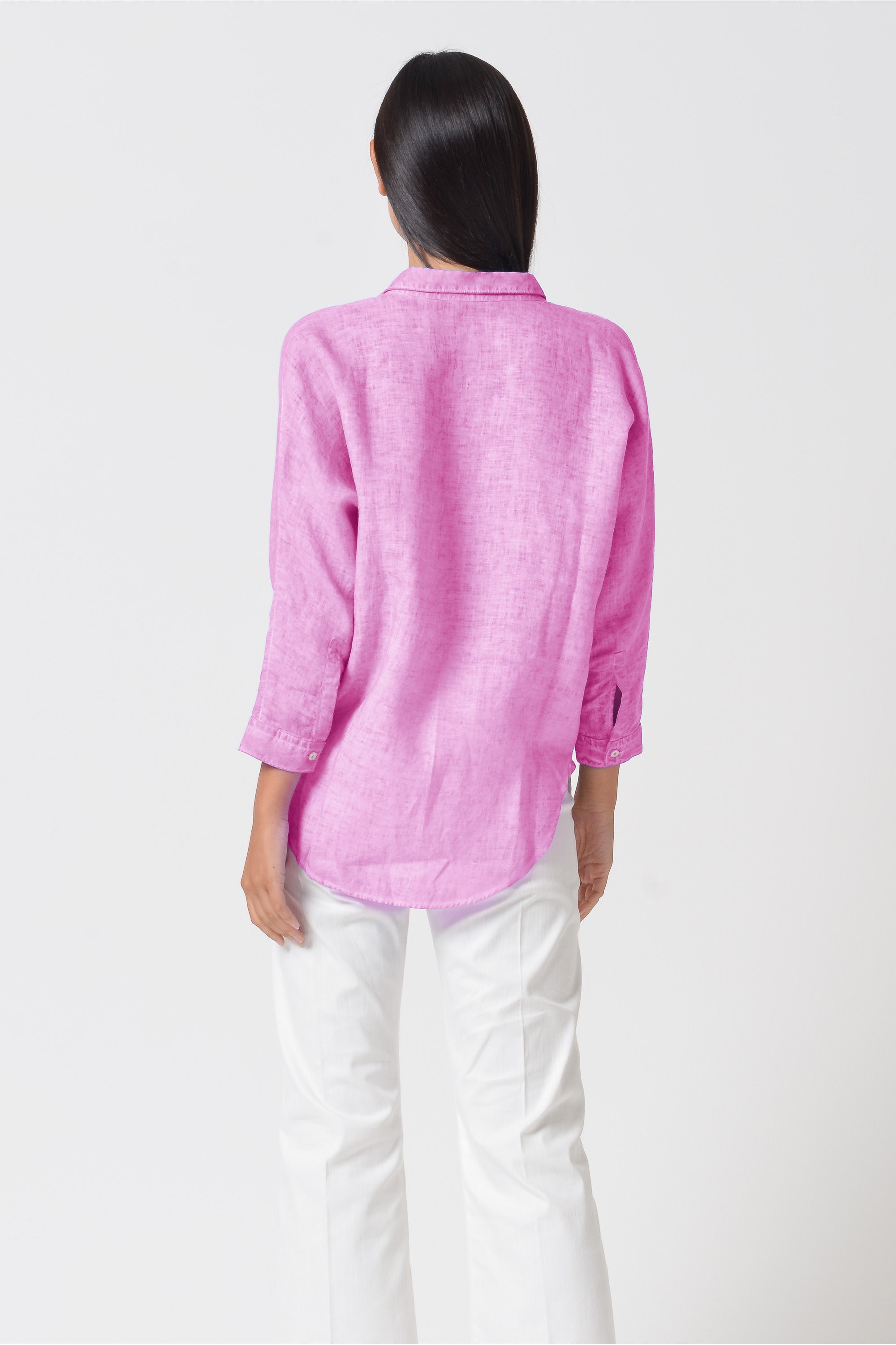 Ollie Blouse in Linen - Candy