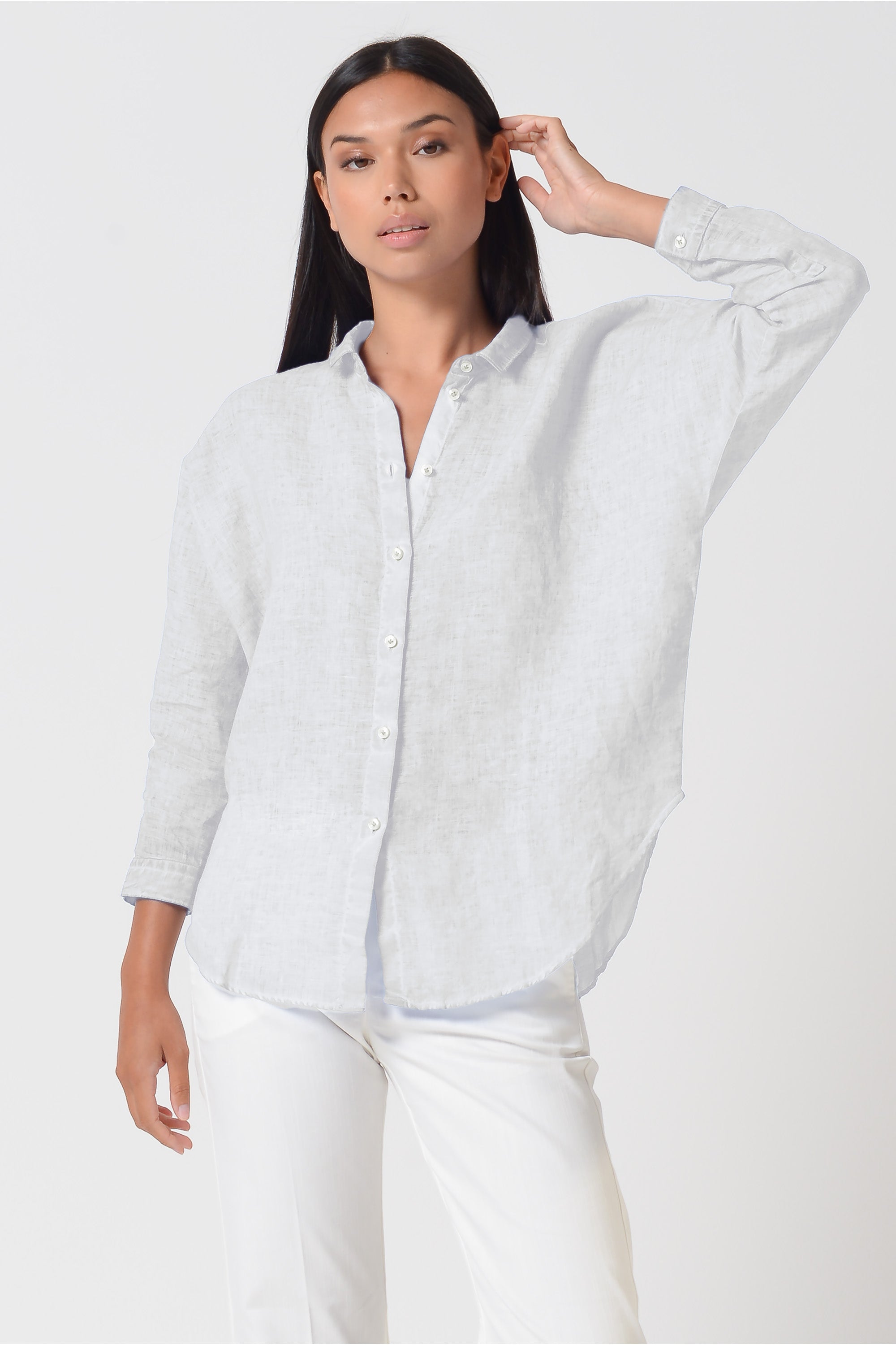 Ollie Linen Blouse - White