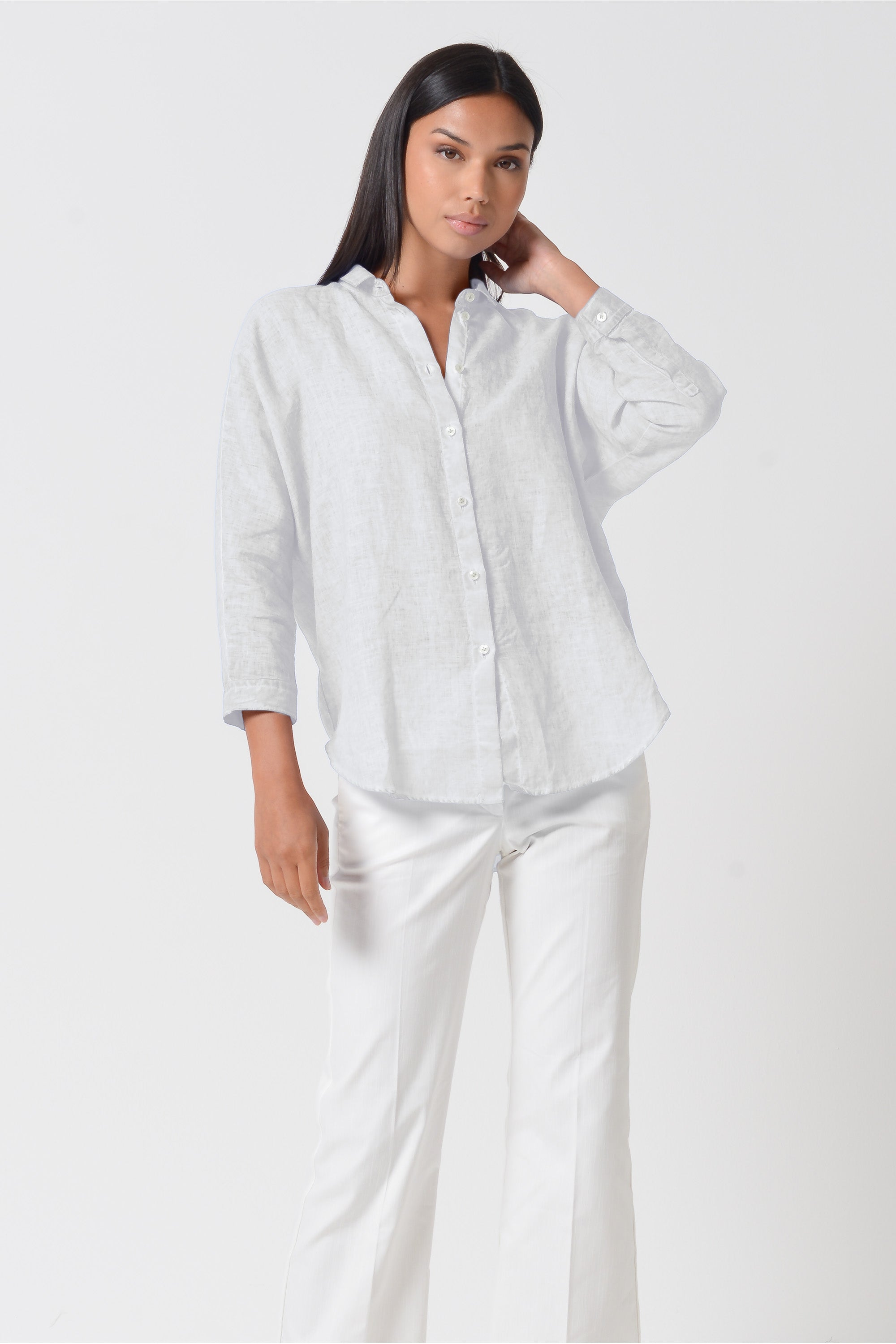 Ollie Linen Blouse - White
