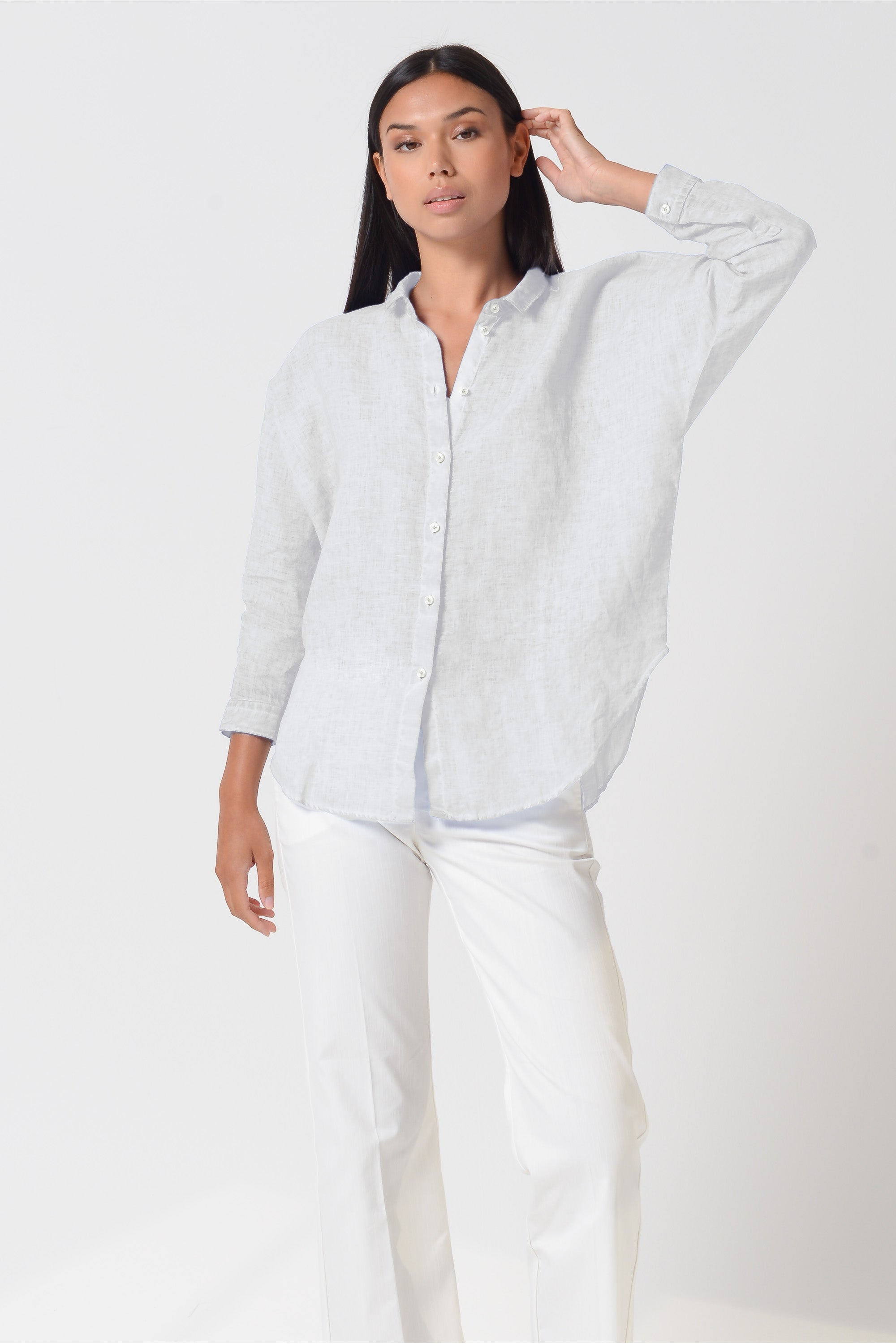 Ollie Linen Blouse - White