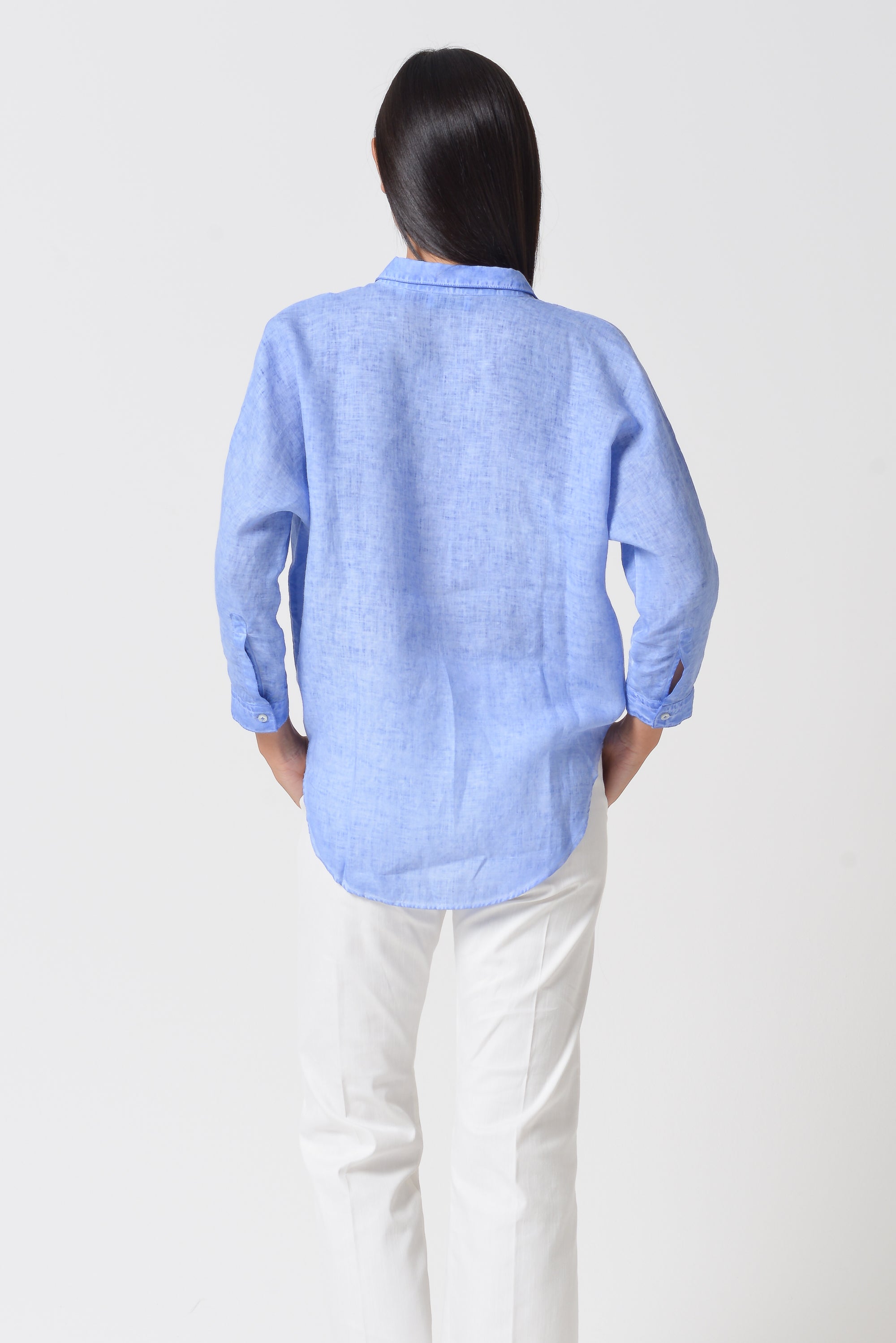 Ollie Blouse in Linen - Bay