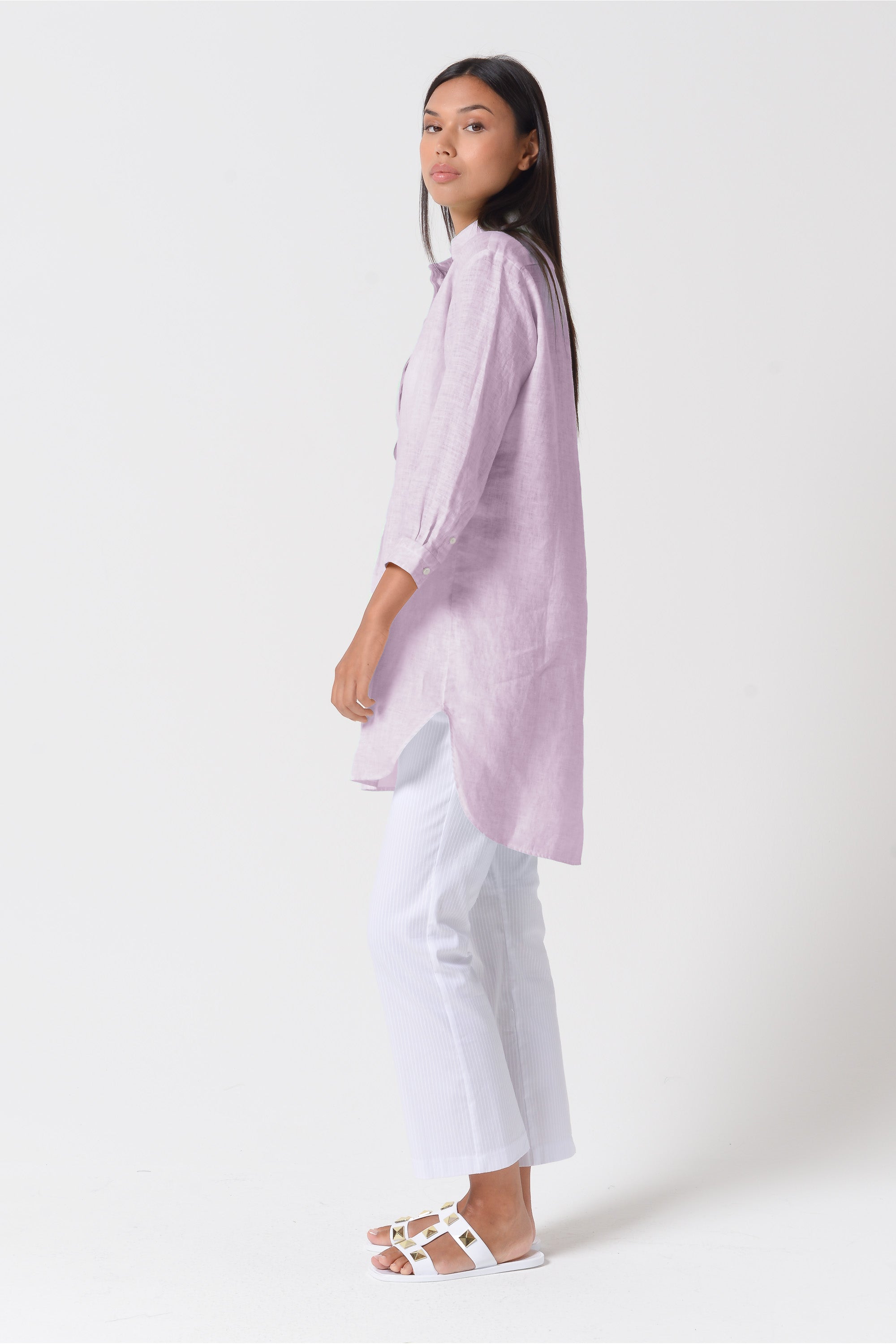 Mini Linen Shirtdress - Flora