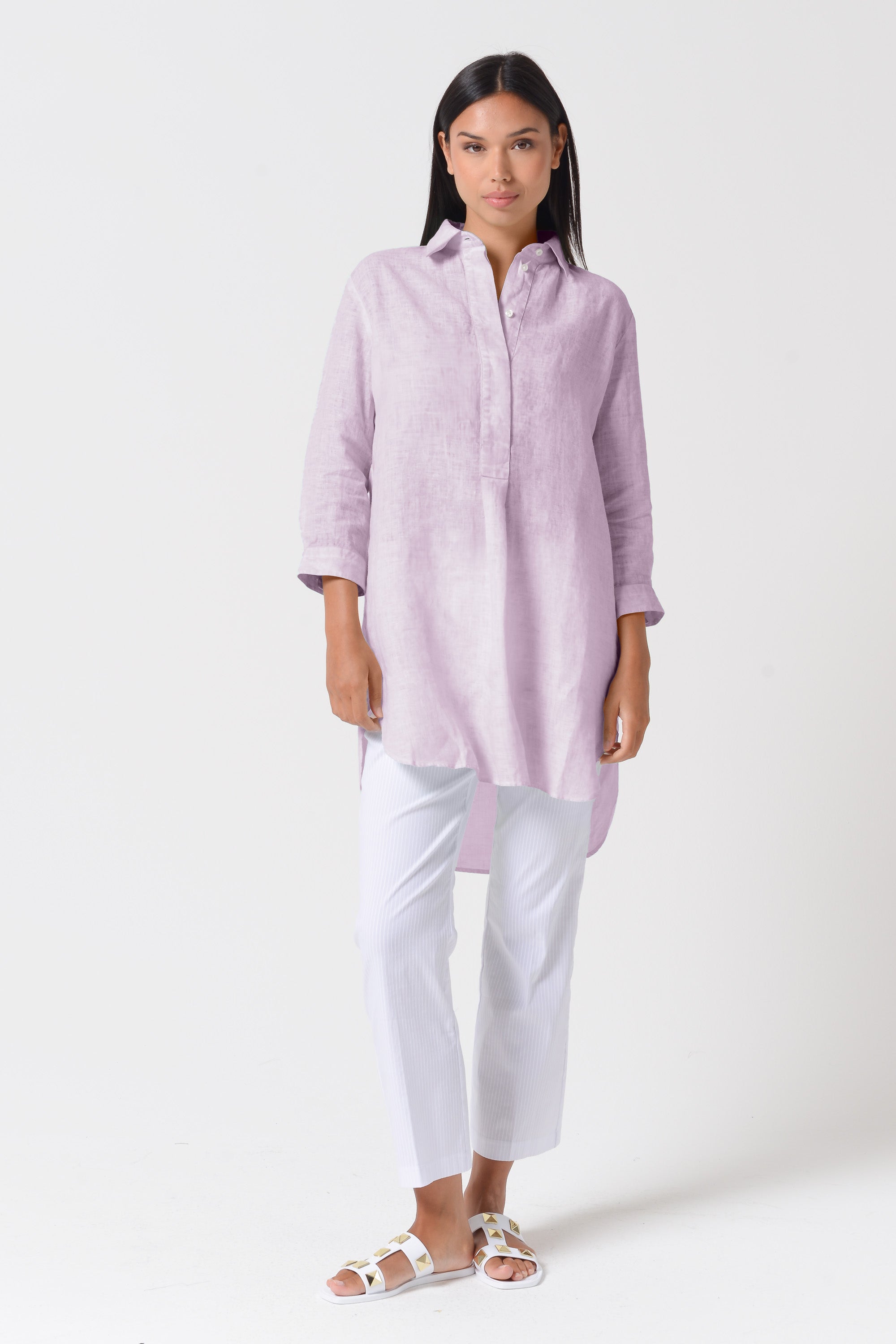 Mini Linen Shirtdress - Flora