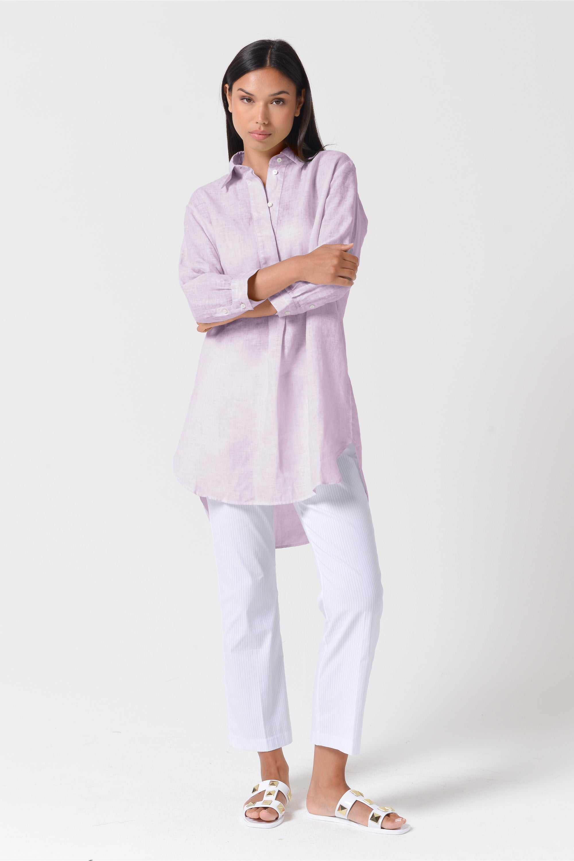 Mini Linen Shirtdress - Flora