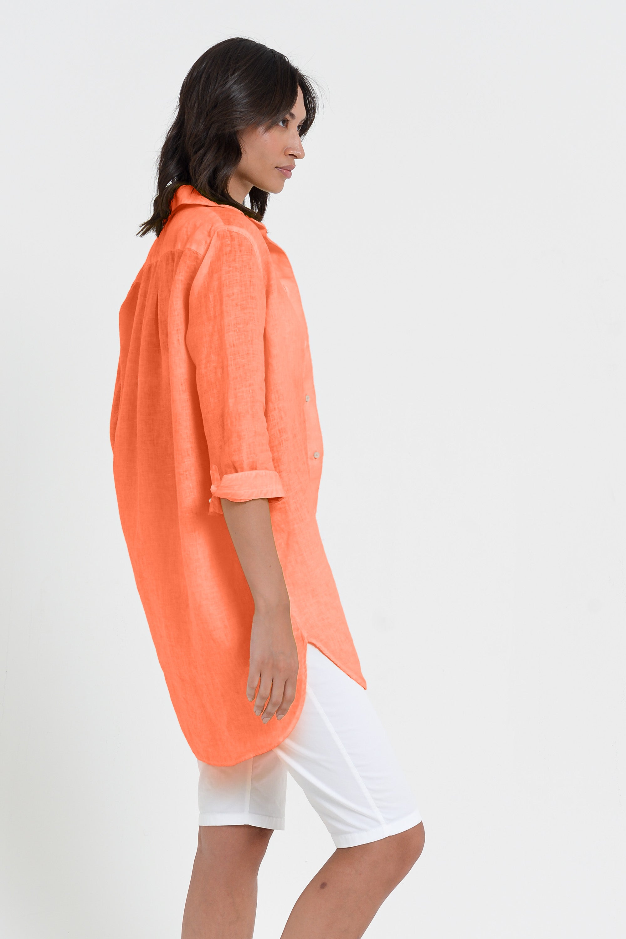 Effortless Linen Open Tunic - Spritz