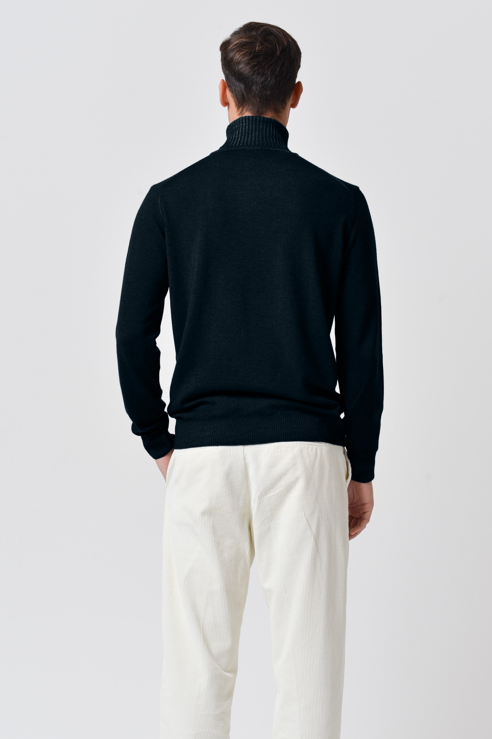 Haster - Extrafine Merino Wool Turtleneck Sweater - Abyss