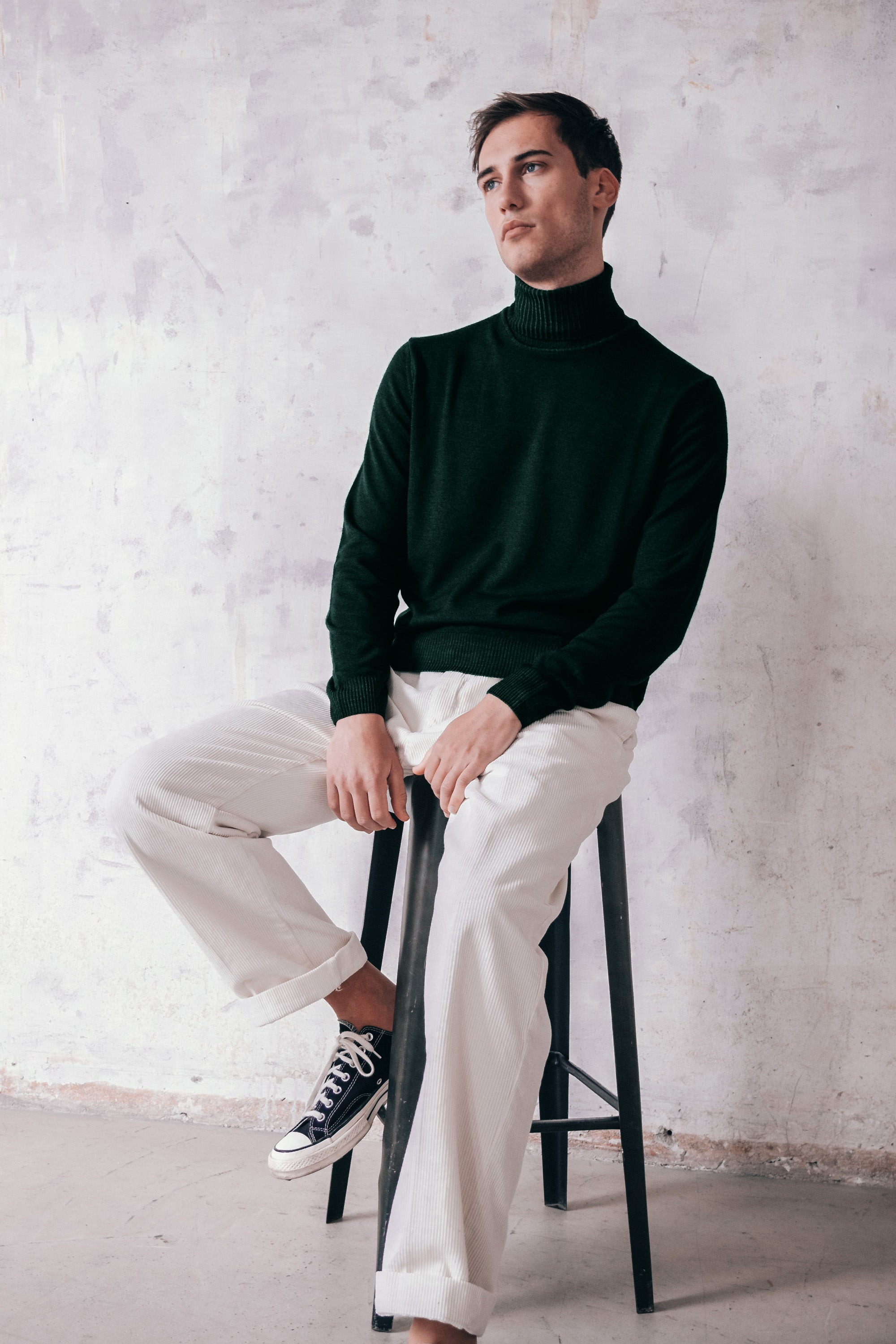 Haster - Extrafine Merino Wool Turtleneck Sweater - British