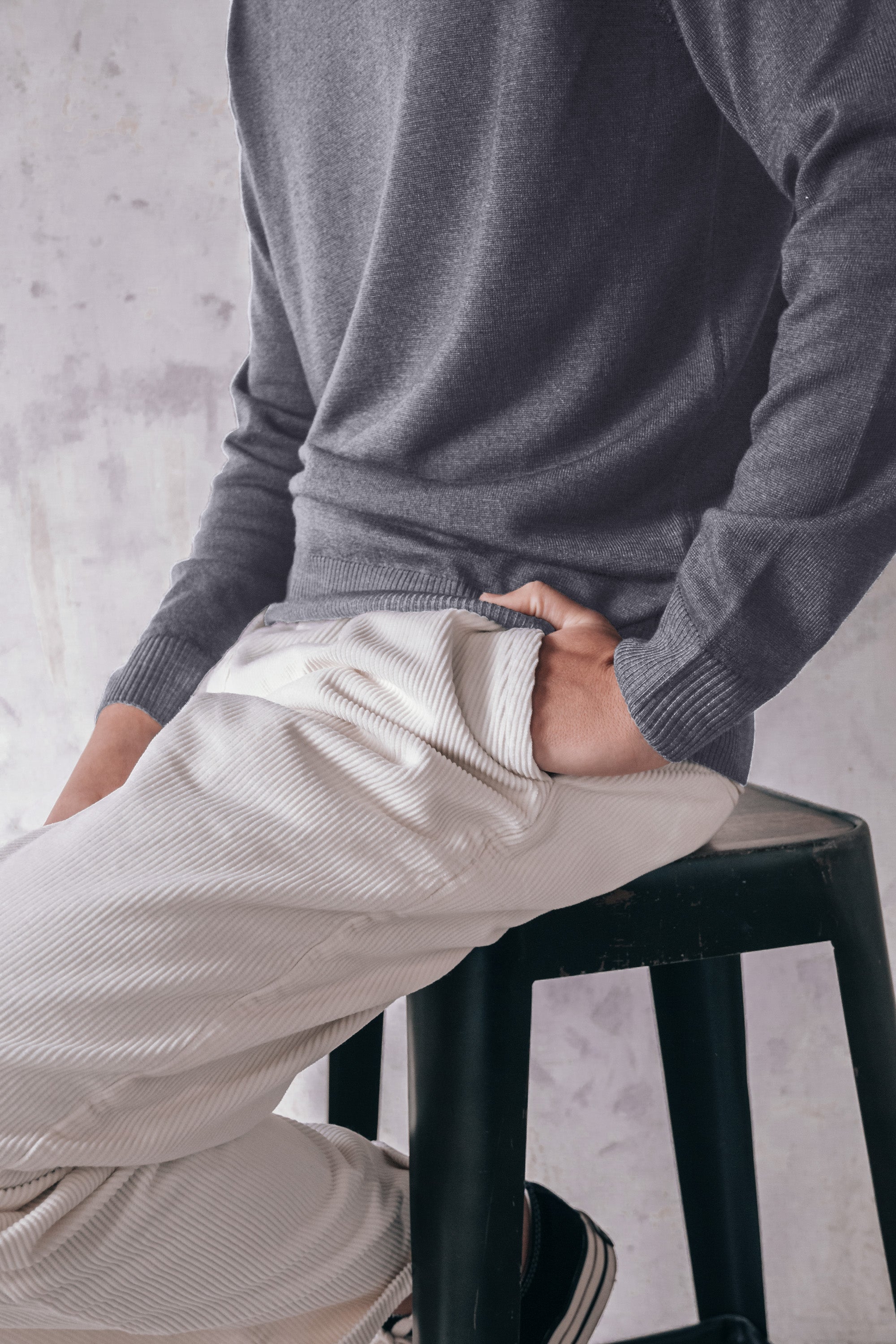 Haster - Extrafine Merino Wool Turtleneck Sweater - Cenere