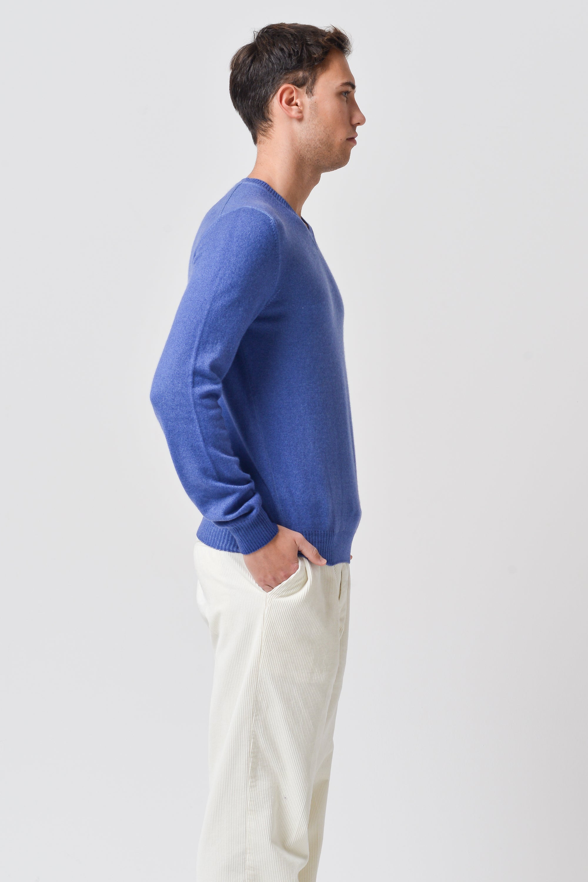 Vick Cashmere V-Neck - Crown