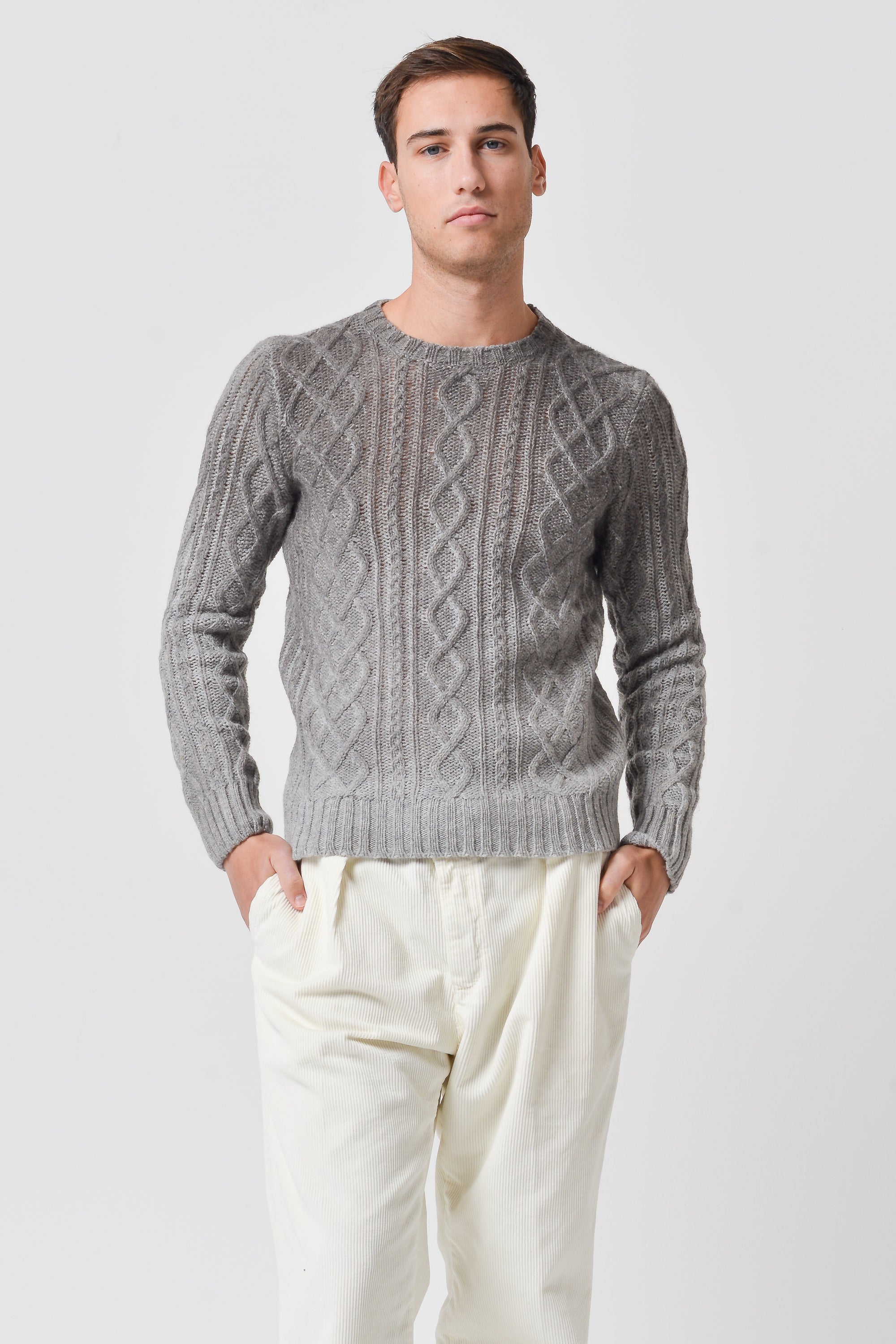 Aran Knit Crewneck - Castoro