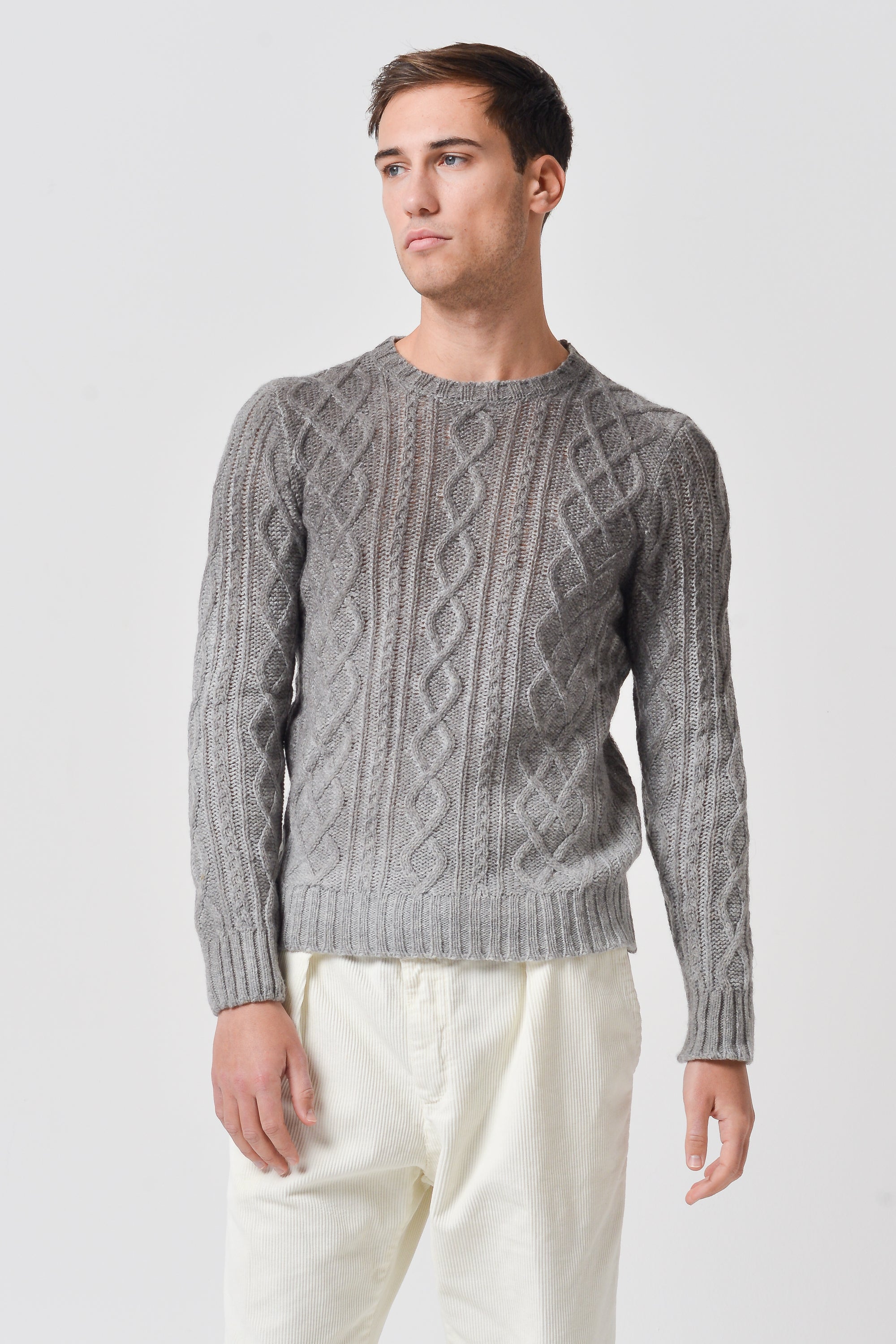 Aran Knit Crewneck - Castoro