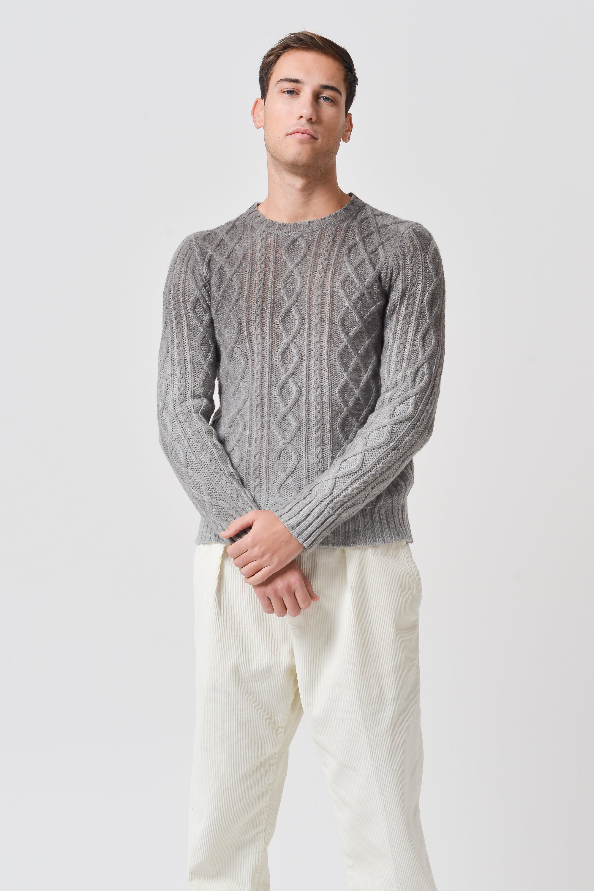 Aran Knit Crewneck - Castoro