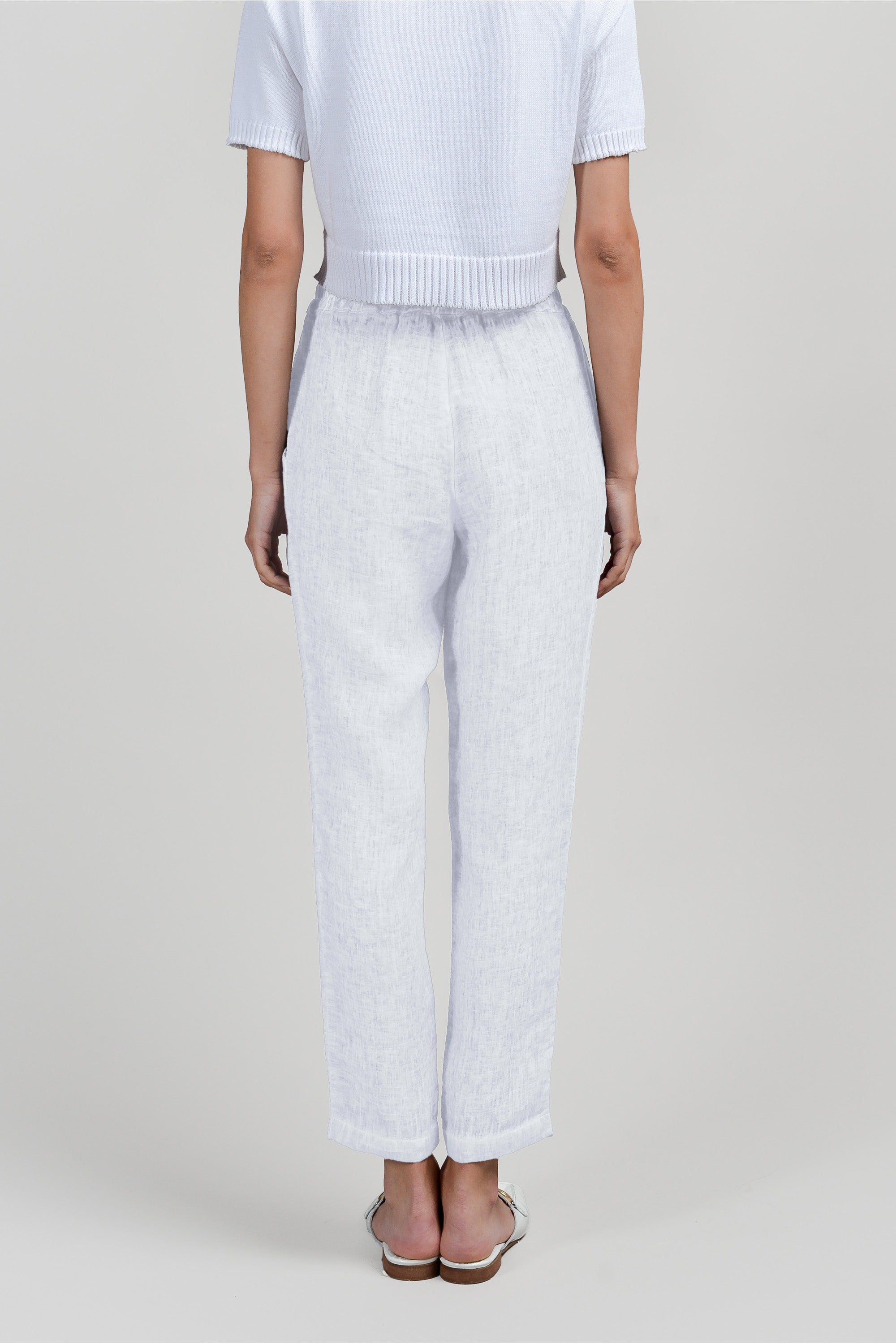 Linen Slacks - White