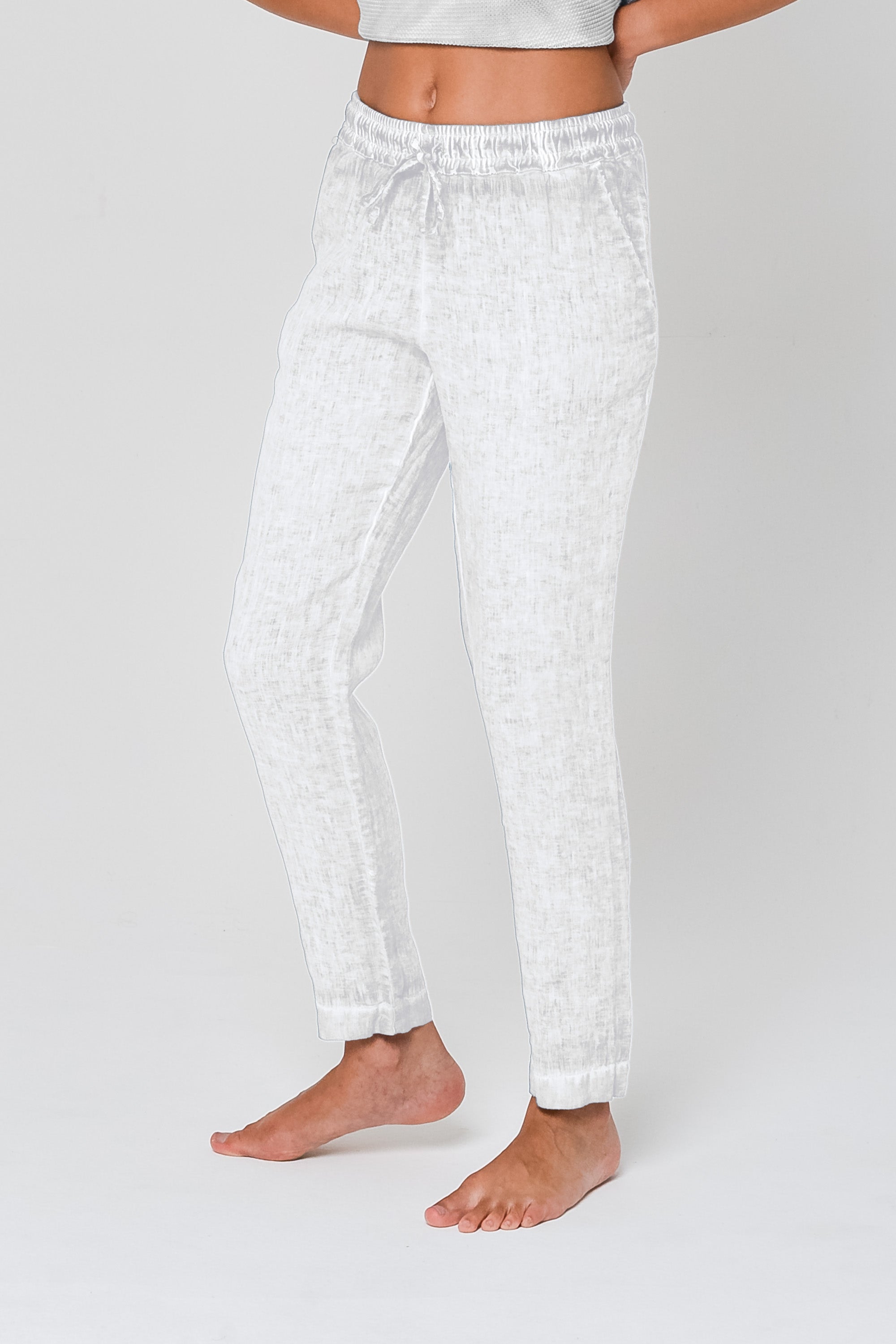 Pantaloni di lino - Bianco
