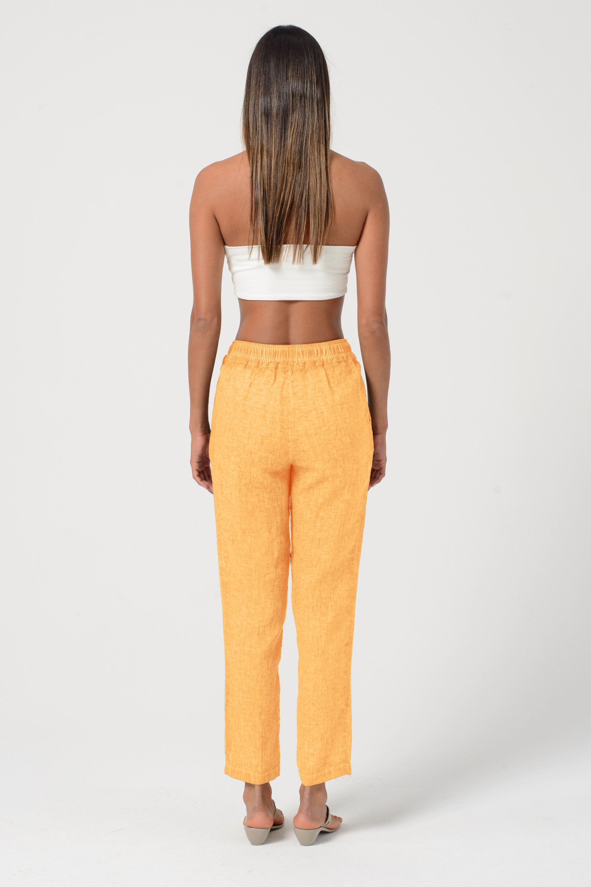 Linen Slacks - Apricot