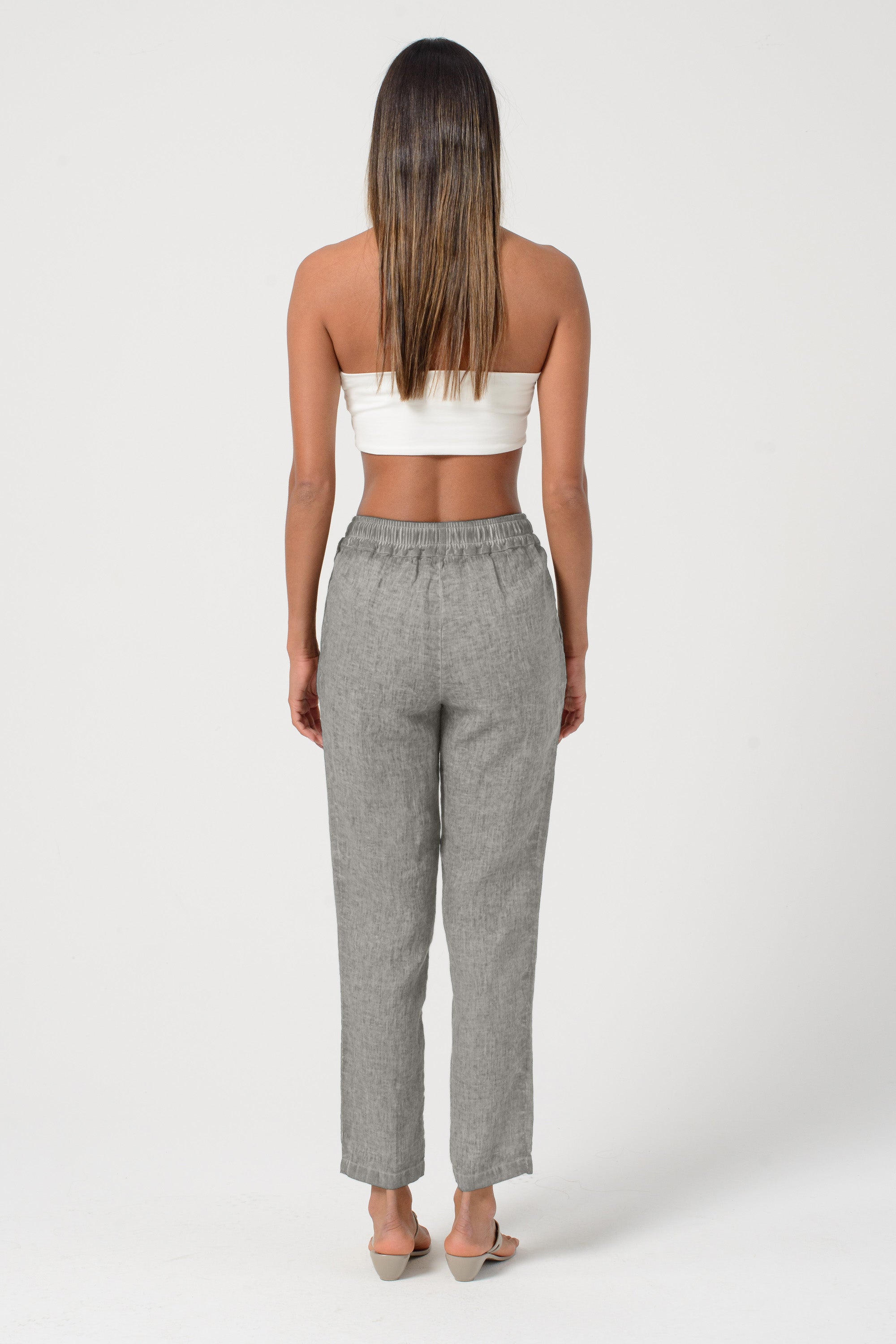 Linen Slacks - Dolphin