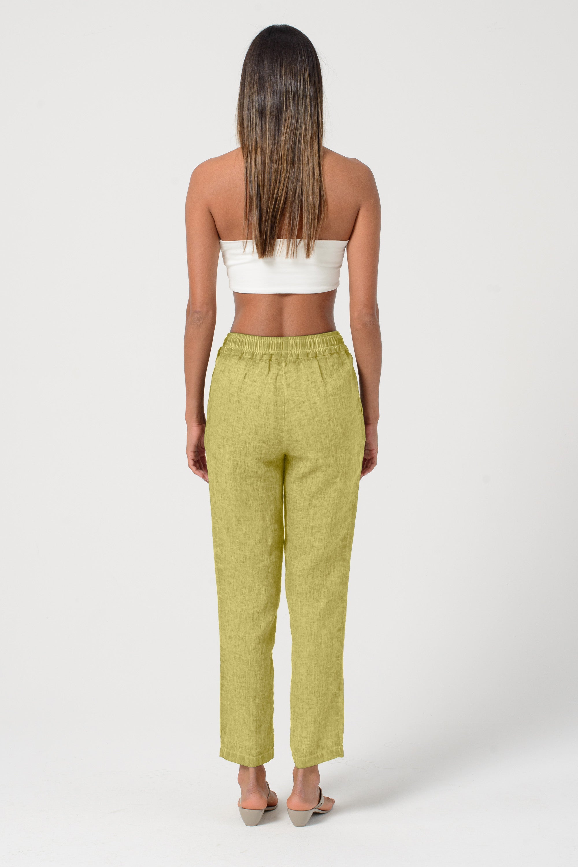 Linen Slacks - Pistacchio