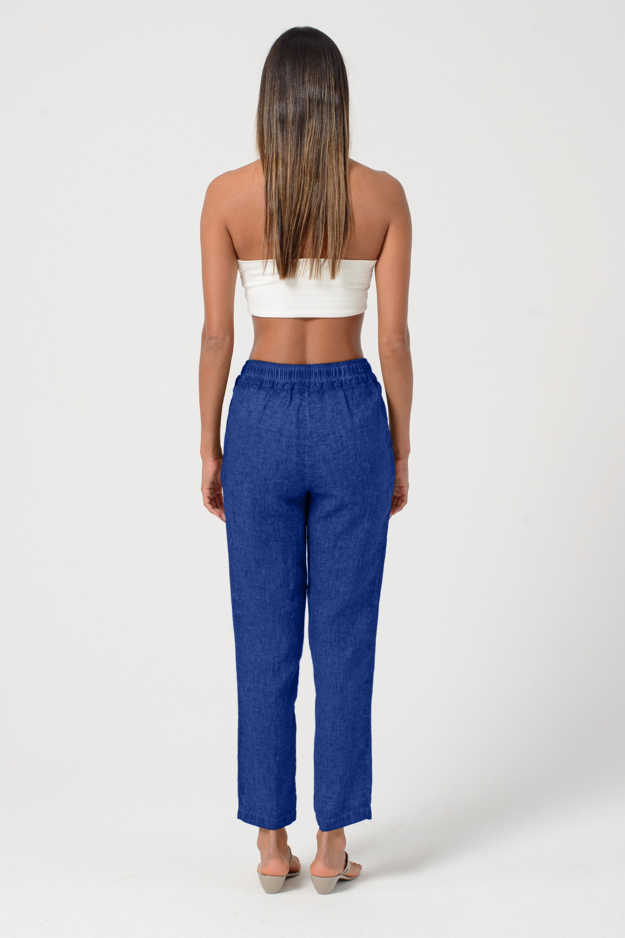 Linen Slacks - Royal
