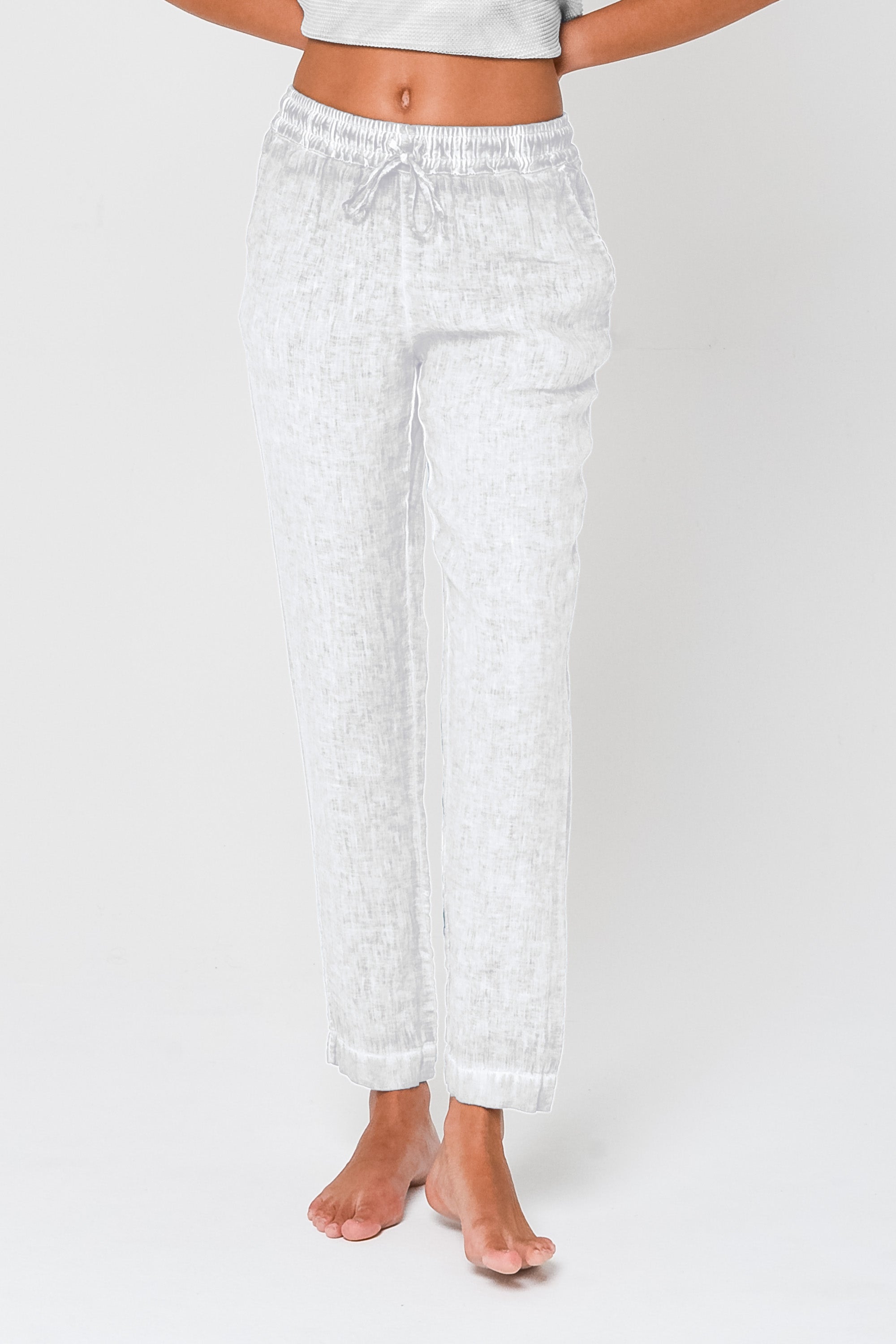 Pantaloni di lino - Bianco