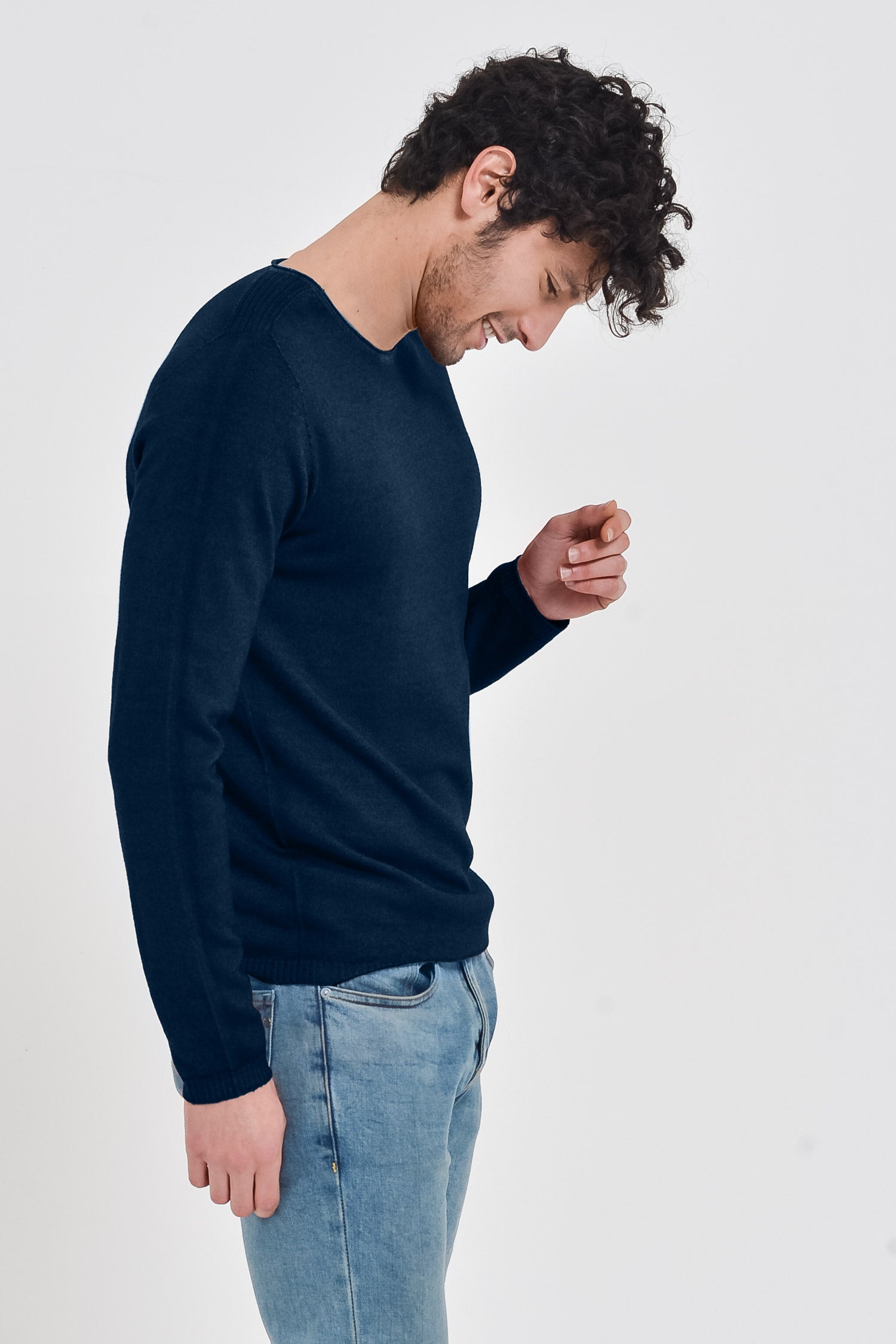 Bower Ribbed Shoulder Sweater - Abyss