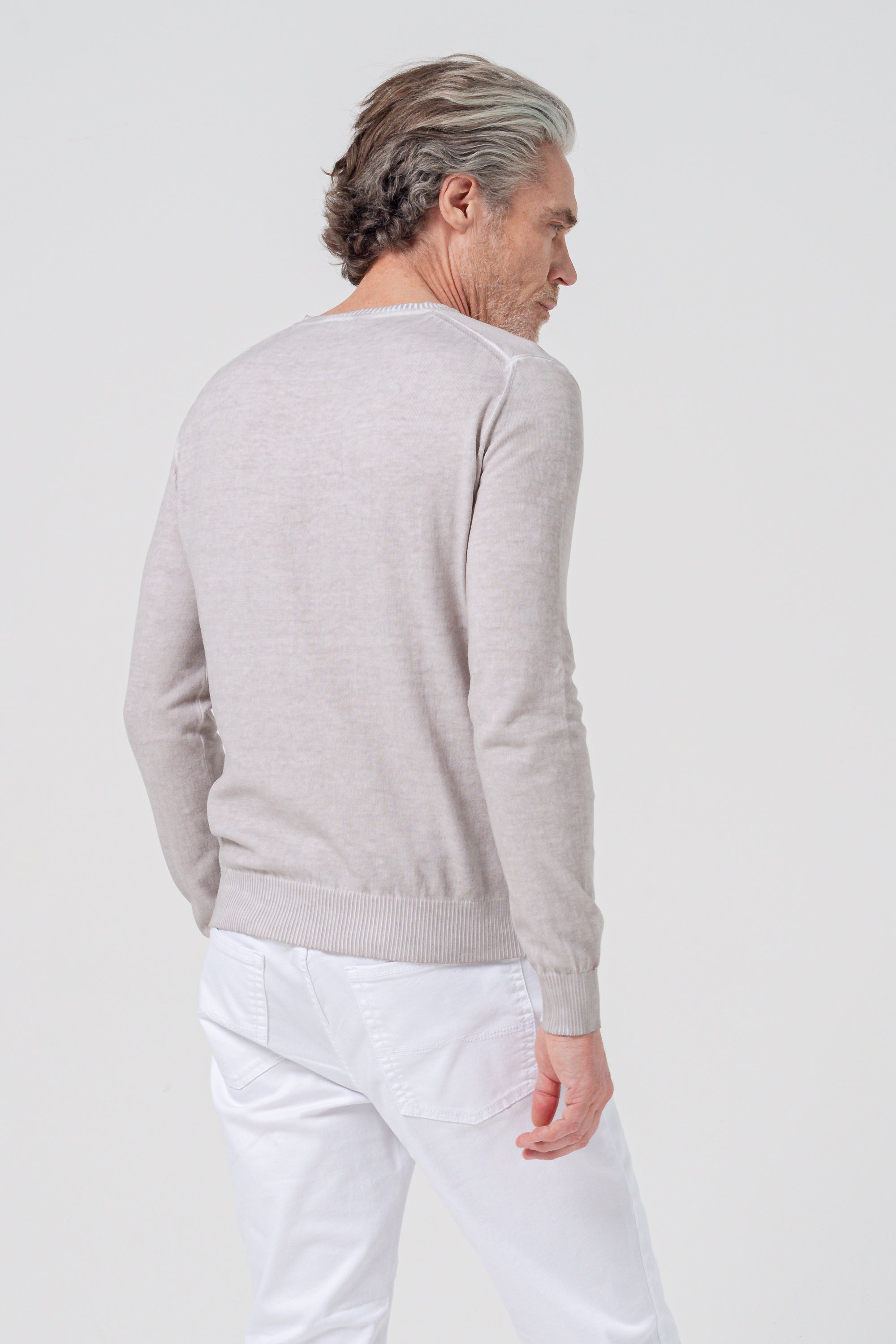 Micro Waffle V-Neck Knit - Canapa