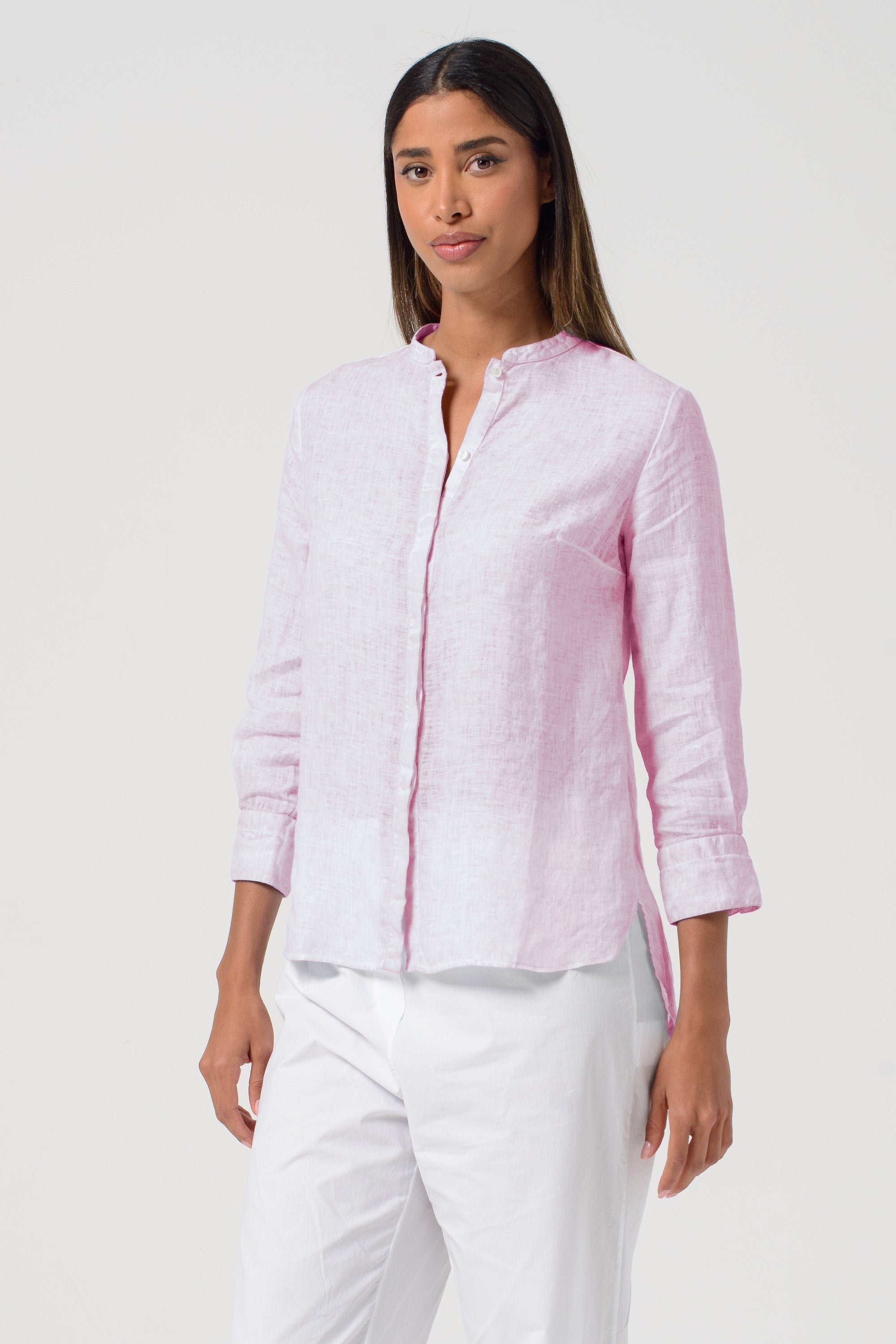 Asia Linen Shirt - Rose