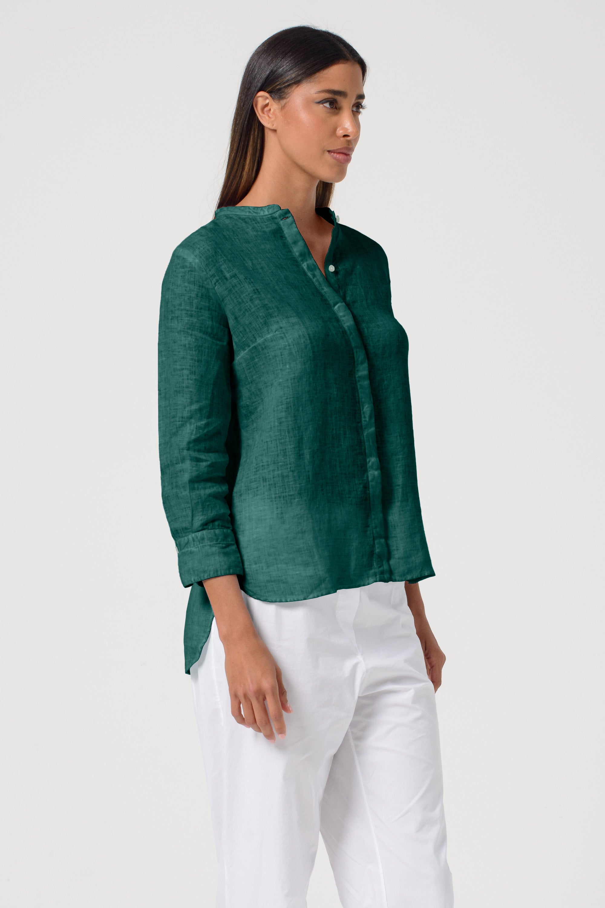 Asia Linen Shirt - Lagoon
