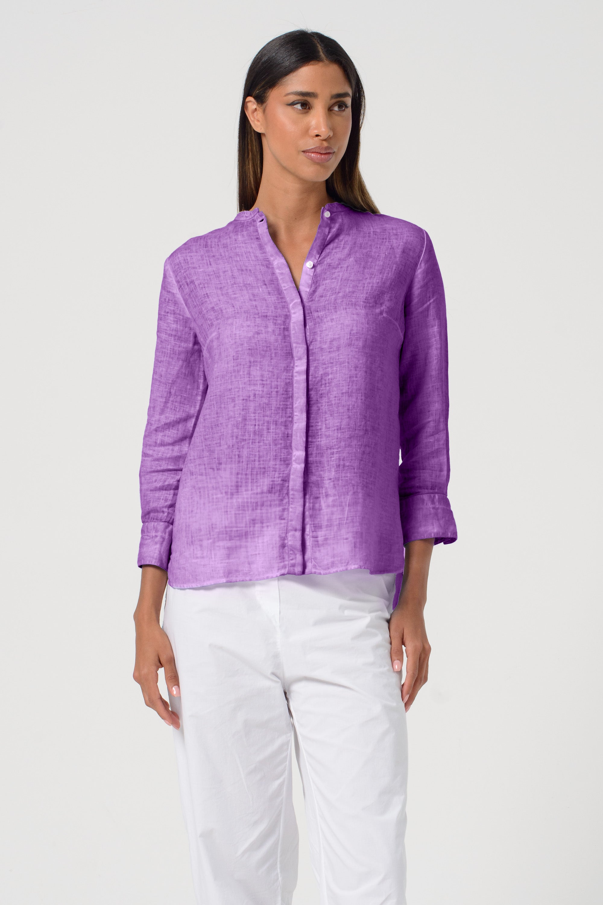 Asia Linen Shirt - Morado