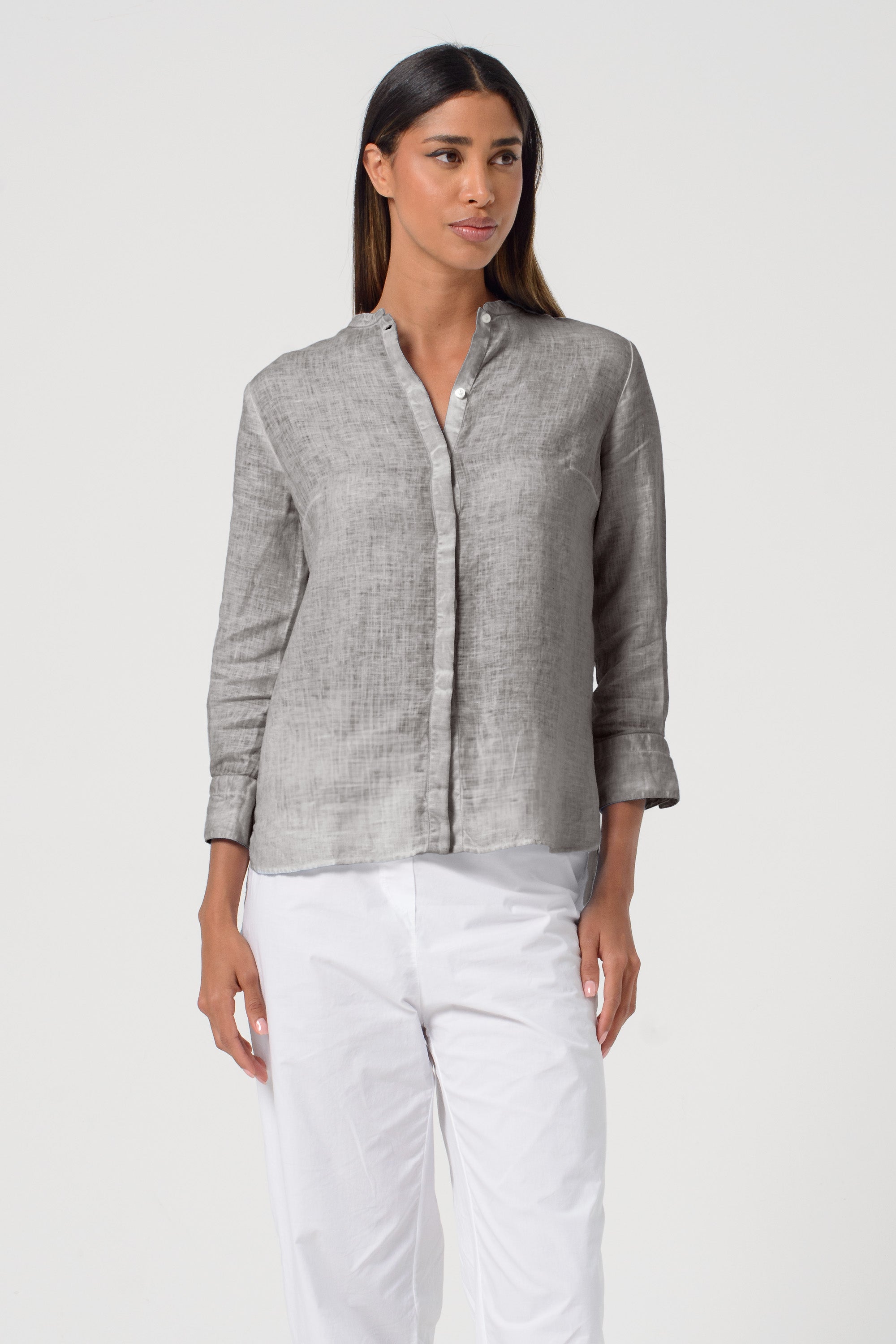 Asia Linen Shirt - Steel