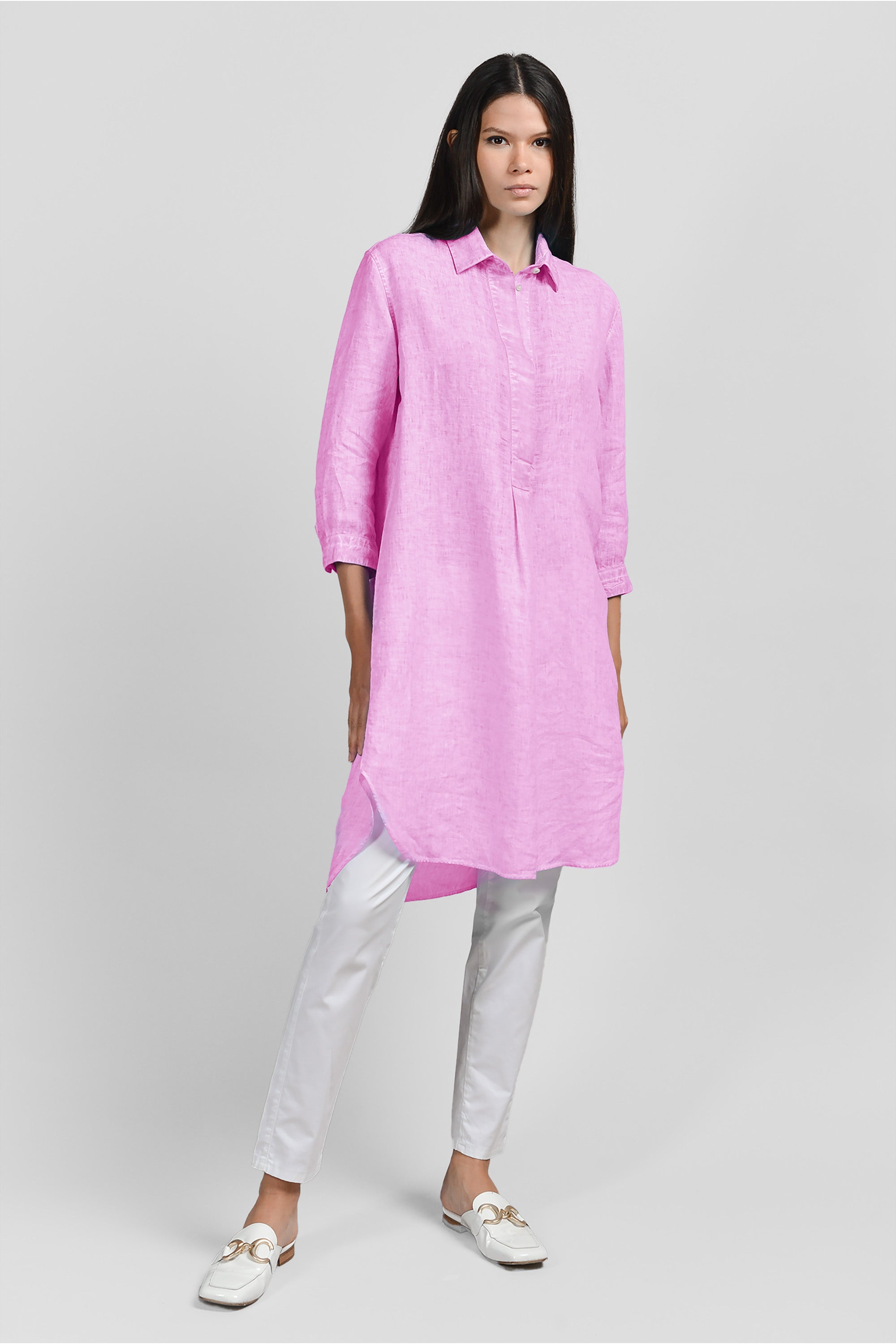 Midi Shirtdress Linen - Candy