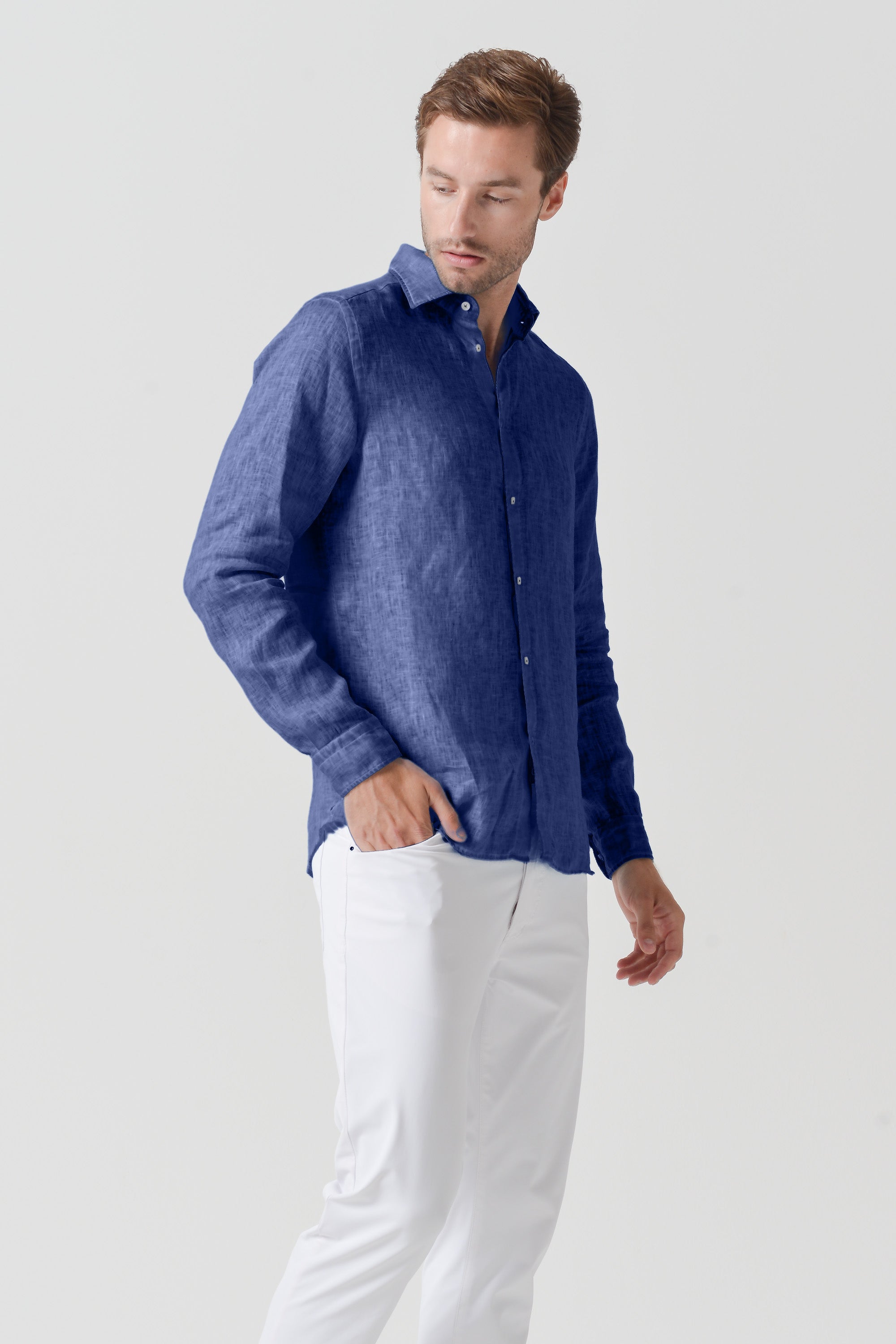 Relaxed Fit Linen Shirt - Whale