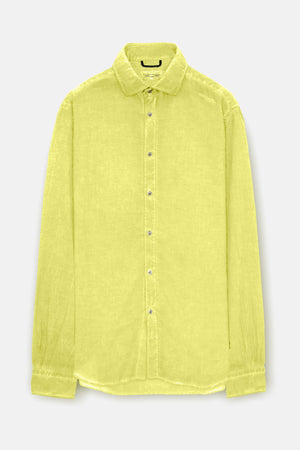 Relaxed Fit Cotton Voile Shirt - Lime