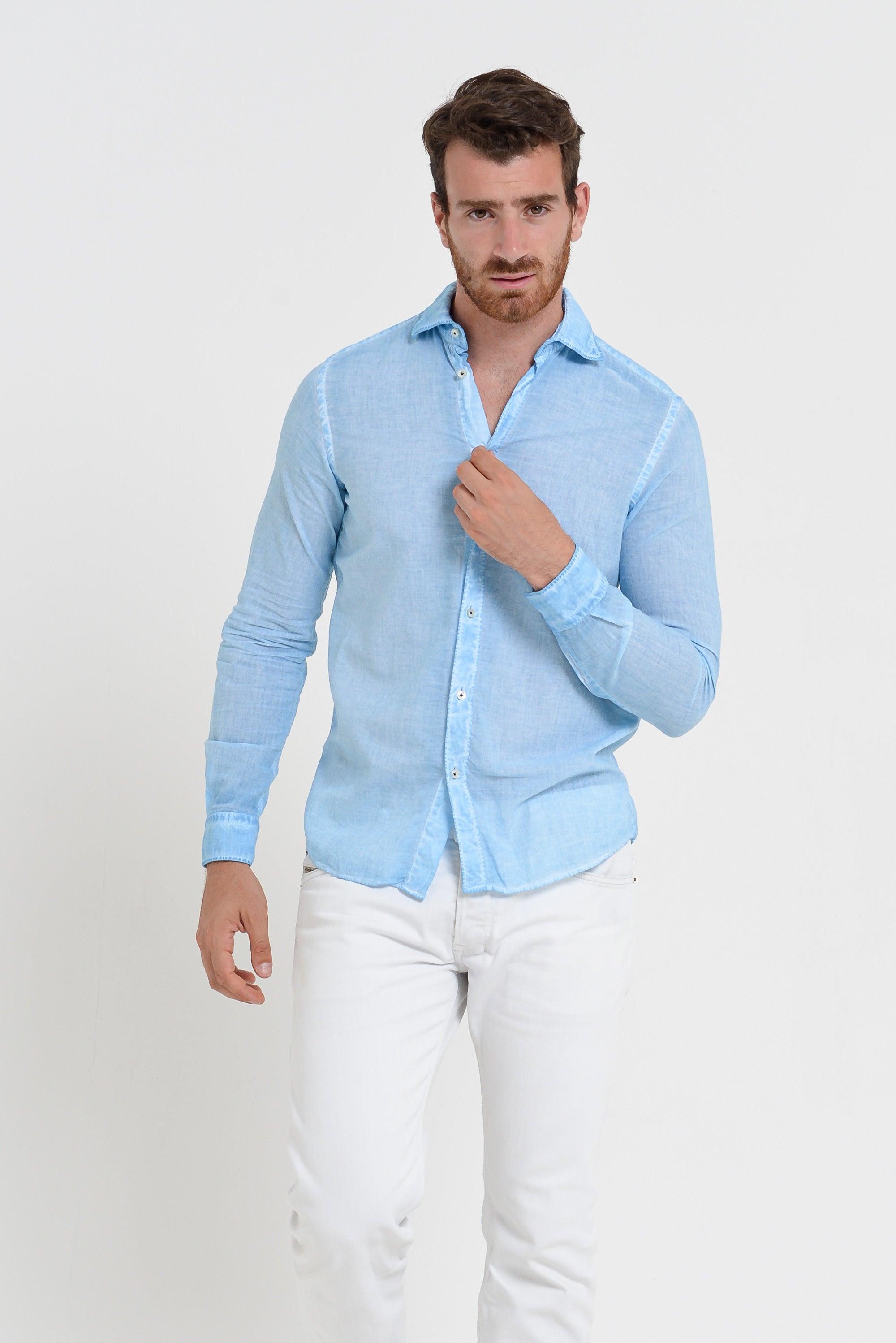 Relaxed Fit Cotton Voile Shirt - Viking