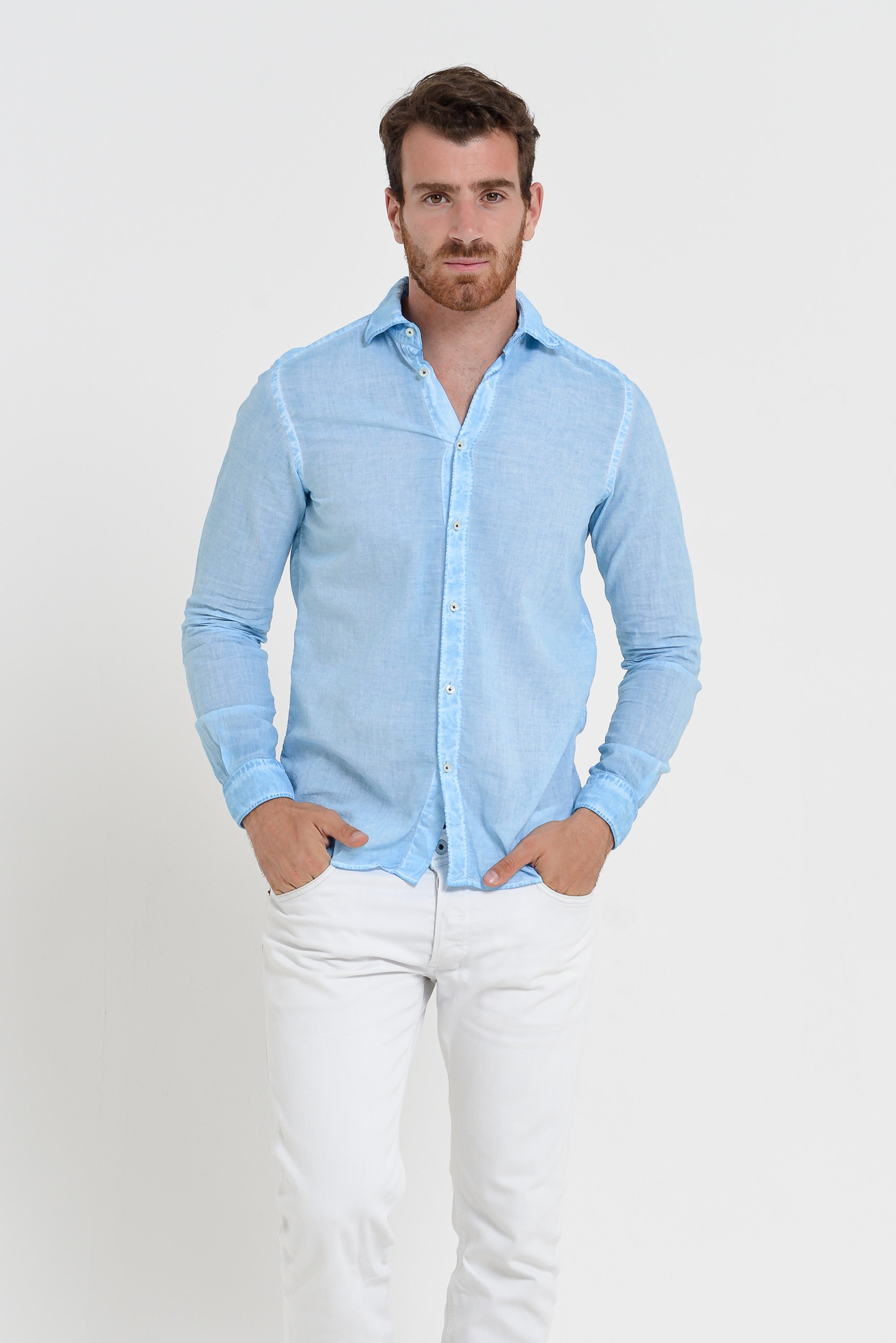 Relaxed Fit Cotton Voile Shirt - Viking