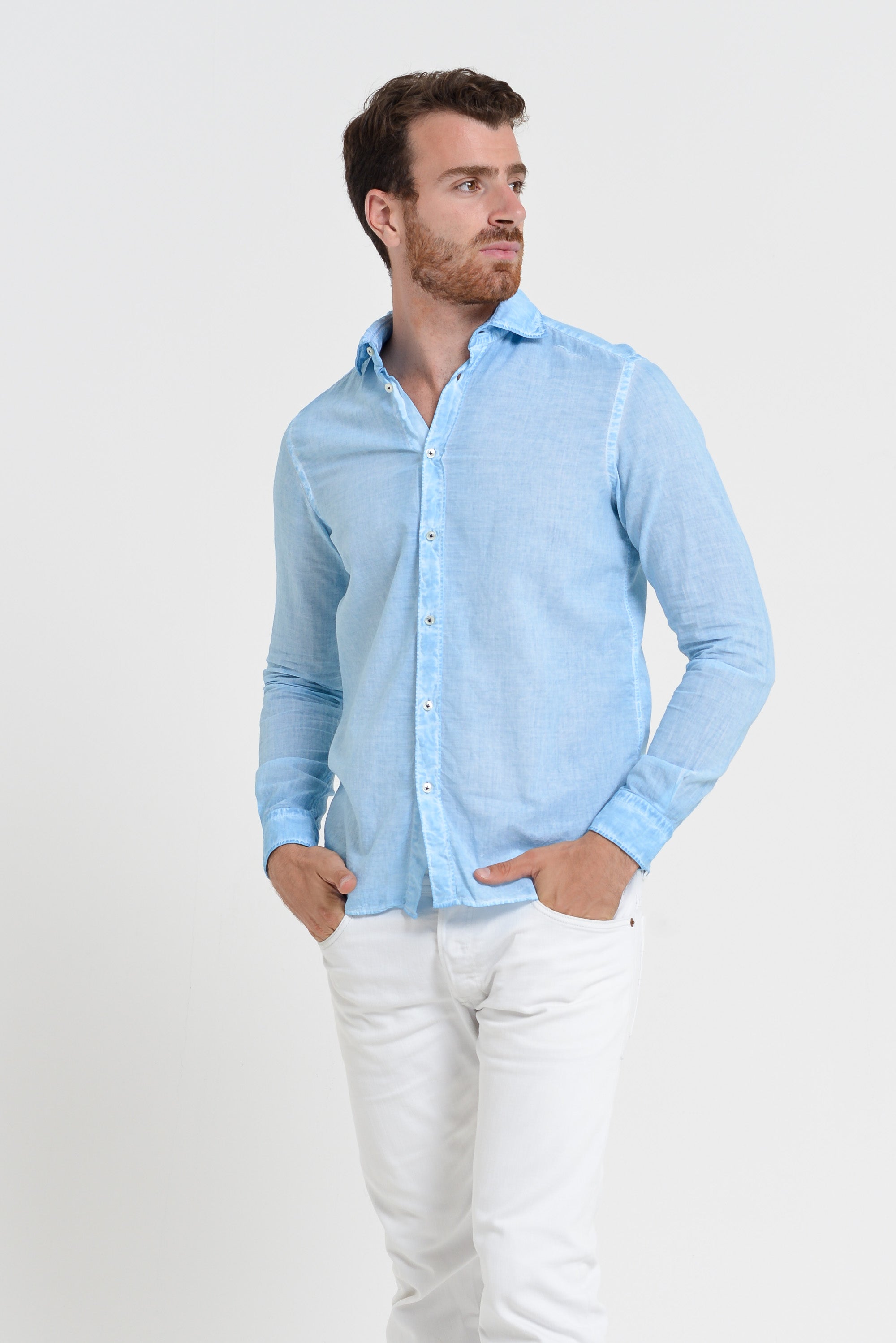Relaxed Fit Cotton Voile Shirt - Viking