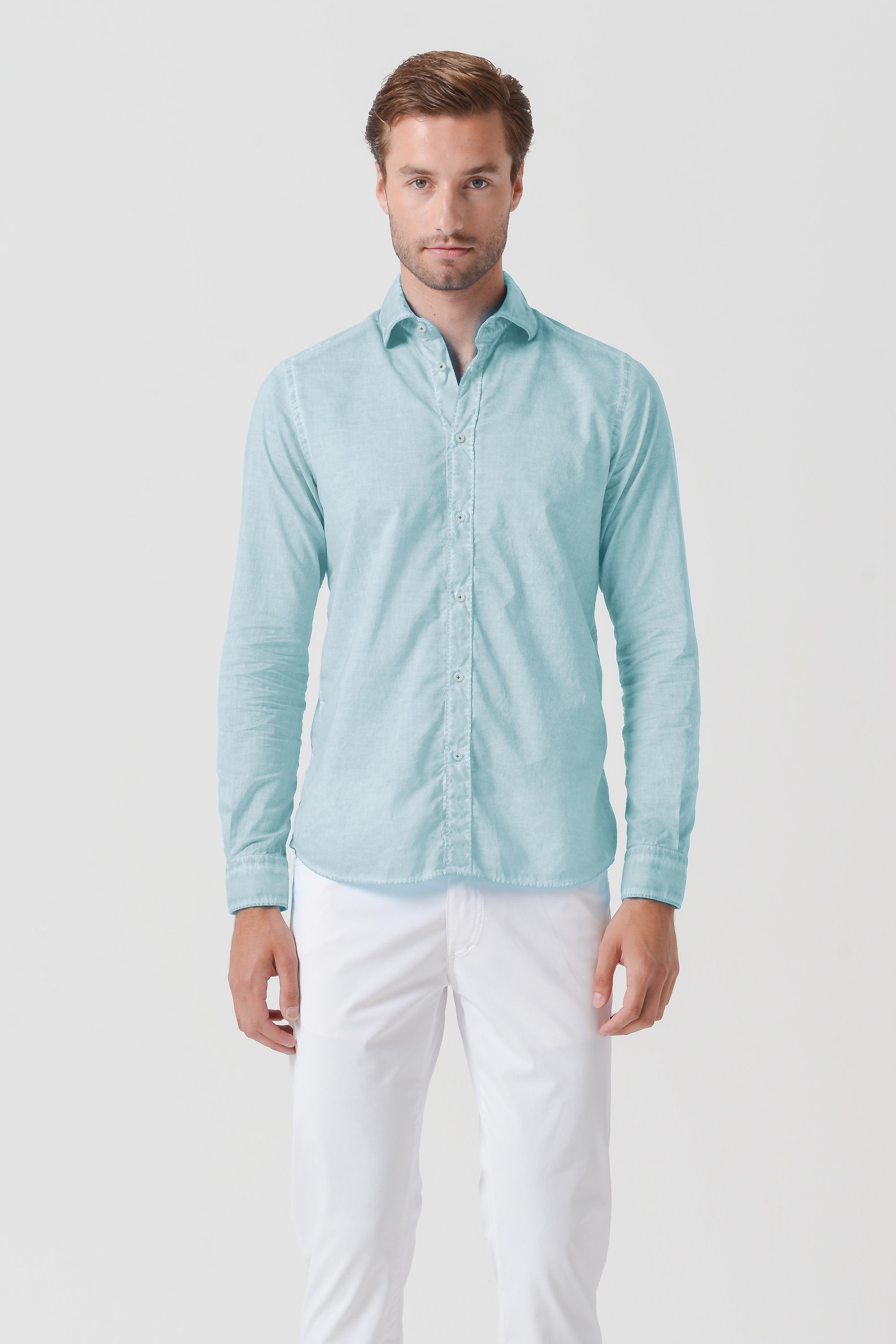 Relaxed Fit Cotton Voile Shirt - Barbados
