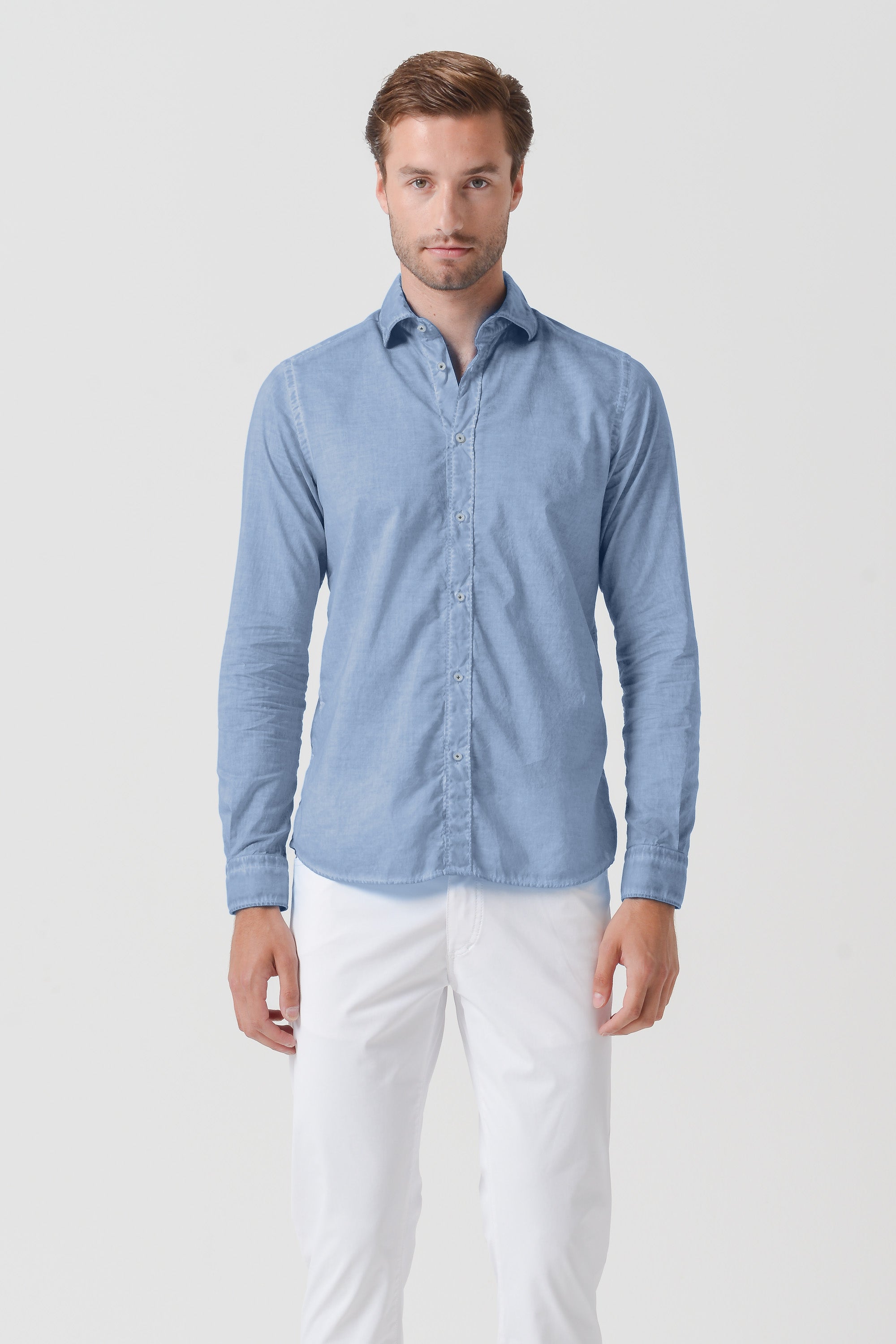Relaxed Fit Cotton Voile Shirt - Polar
