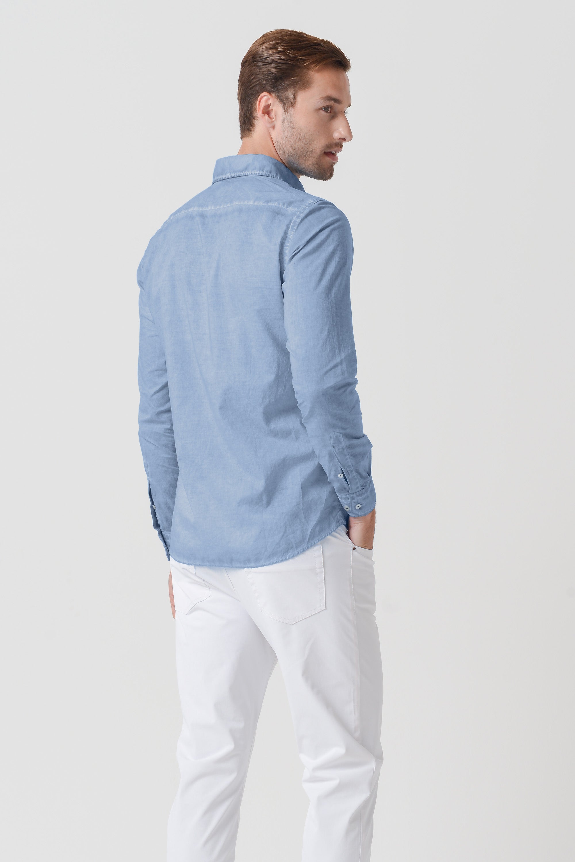 Relaxed Fit Cotton Voile Shirt - Polar