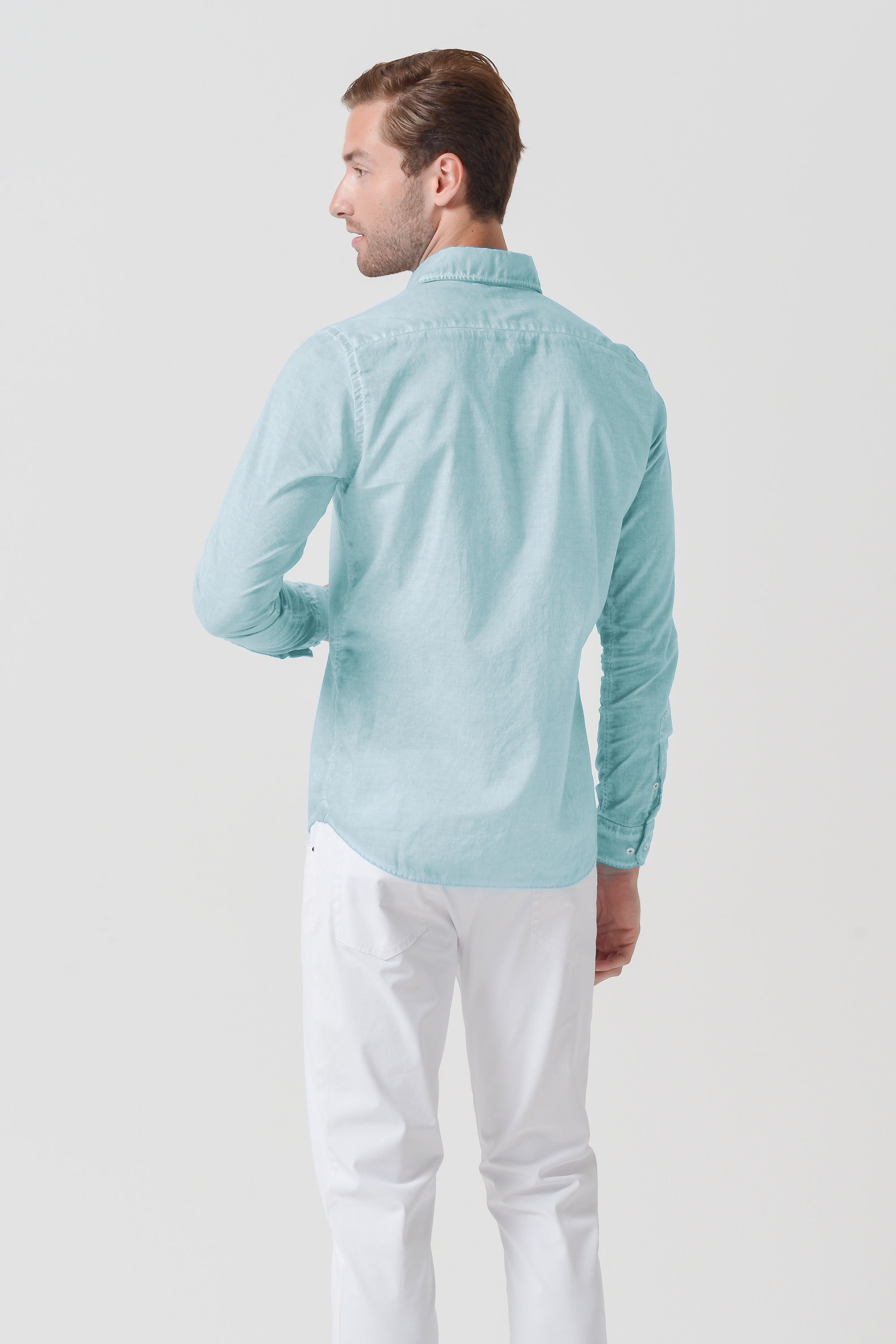 Relaxed Fit Cotton Voile Shirt - Barbados
