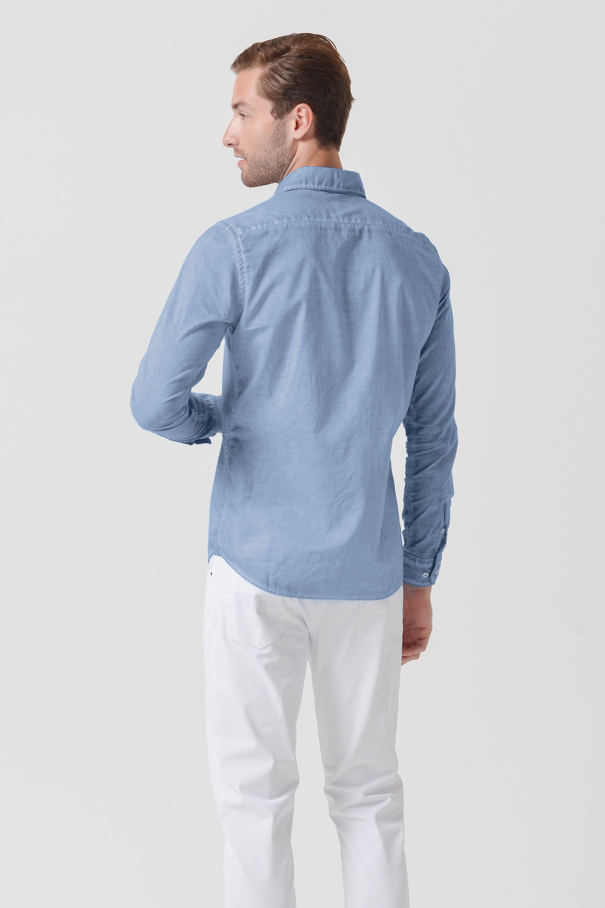 Relaxed Fit Cotton Voile Shirt - Polar