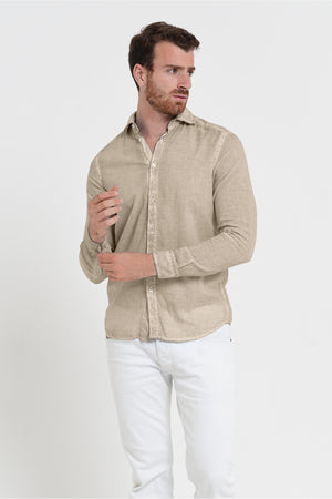 Relaxed Fit Cotton Voile Shirt - Harbor