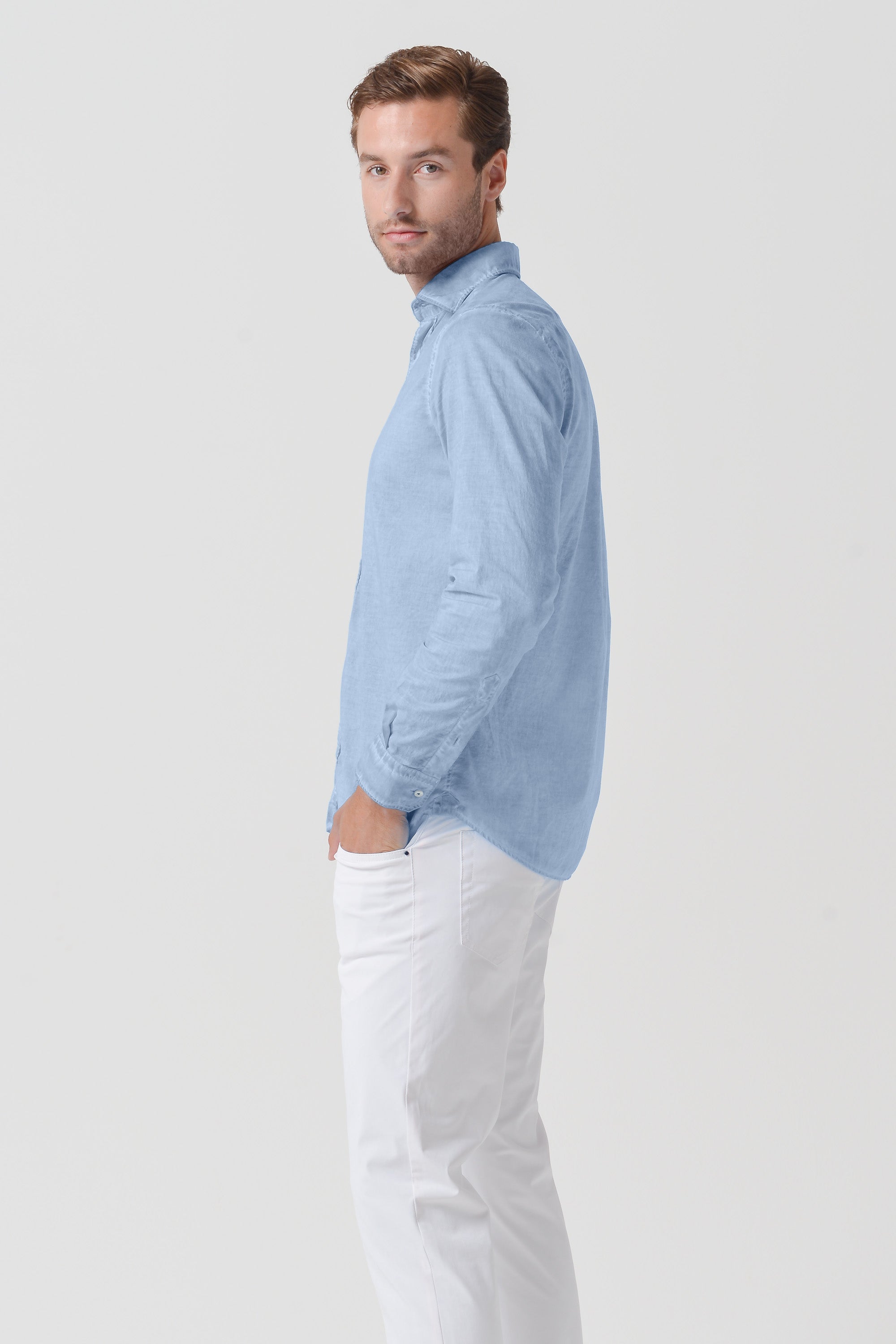 Relaxed Fit Cotton Voile Shirt - Fiji