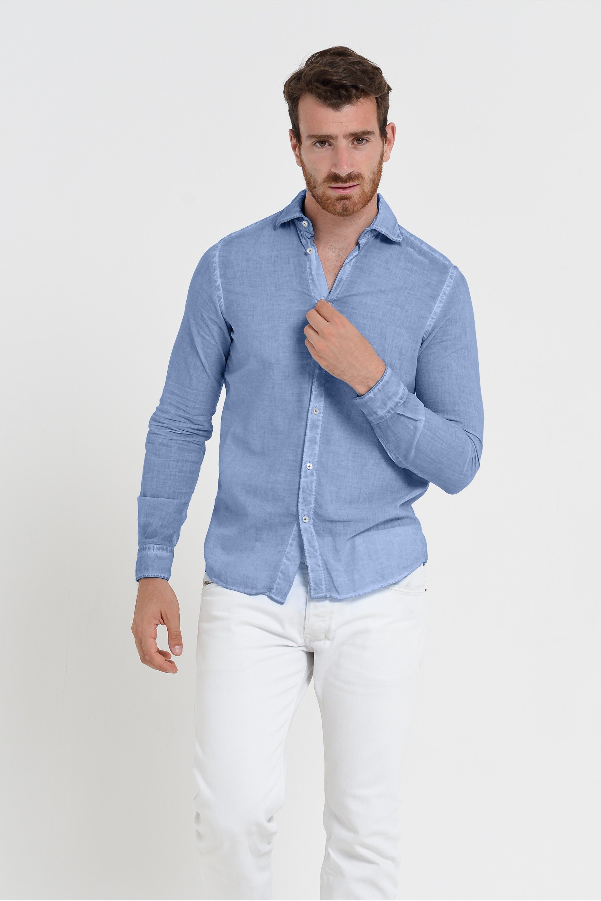 Relaxed Fit Cotton Voile Shirt - Bay