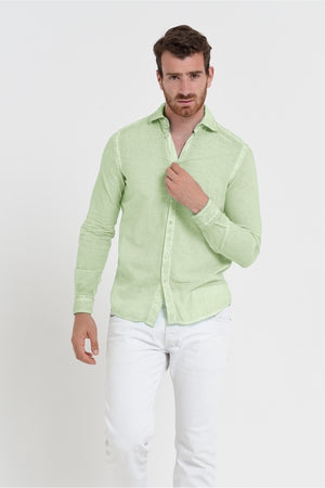 Relaxed Fit Cotton Voile Shirt - Margarita