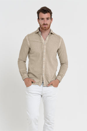 Relaxed Fit Cotton Voile Shirt - Harbor