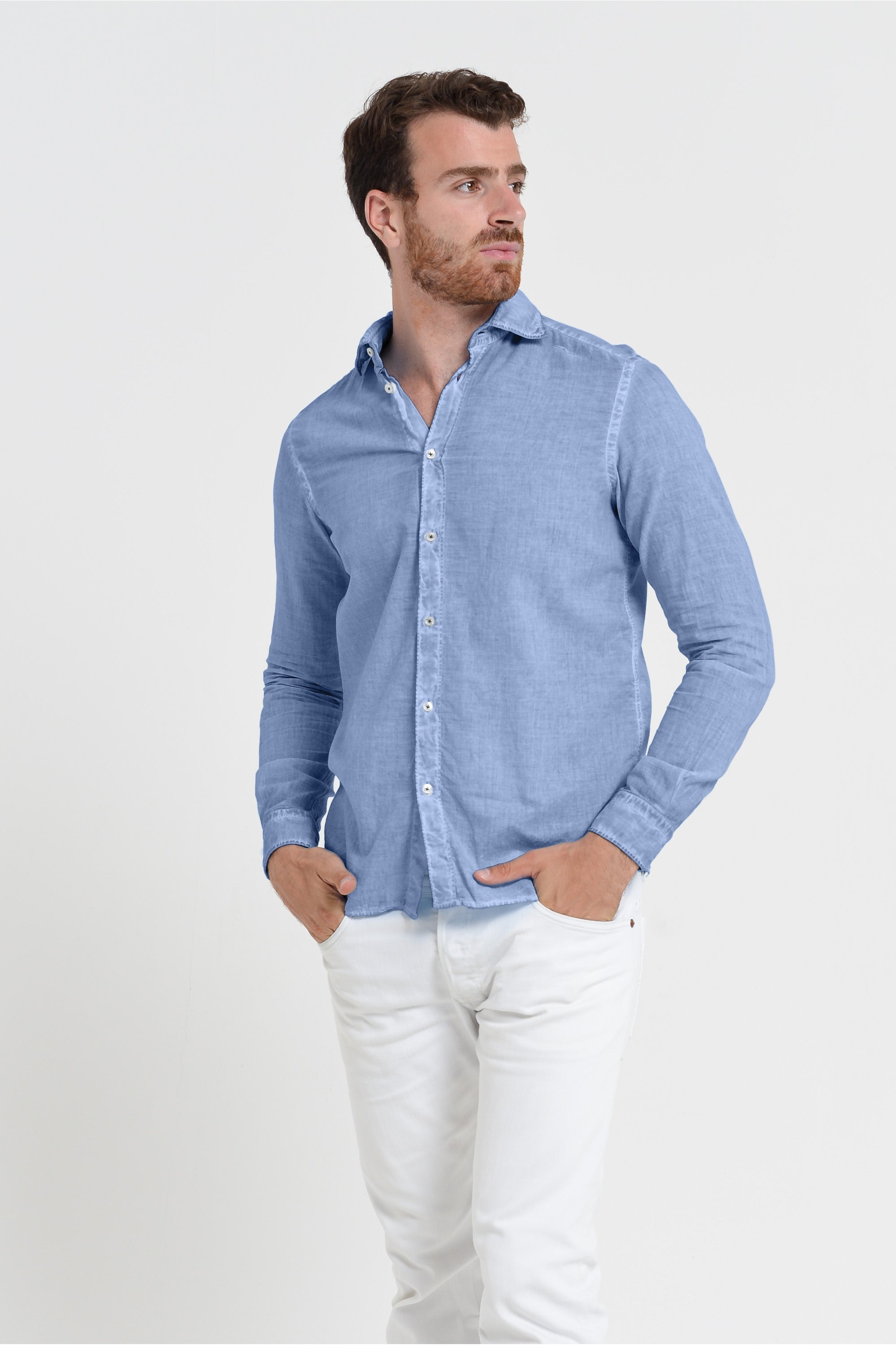 Relaxed Fit Cotton Voile Shirt - Bay