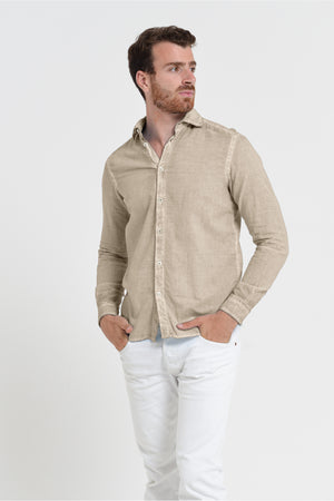 Relaxed Fit Cotton Voile Shirt - Harbor