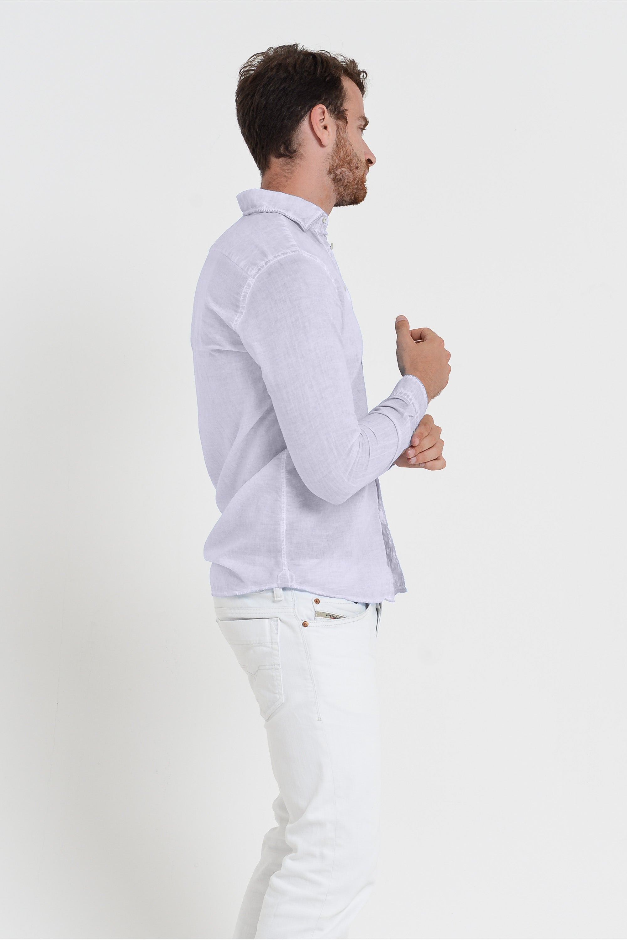 Relaxed Fit Cotton Voile Shirt - Lilac