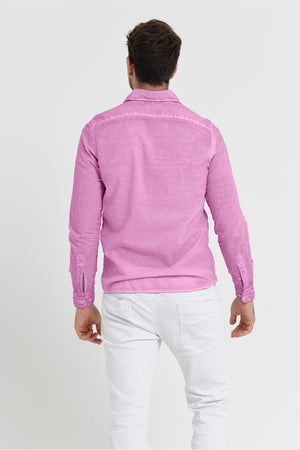 Relaxed Fit Cotton Voile Shirt - Candy
